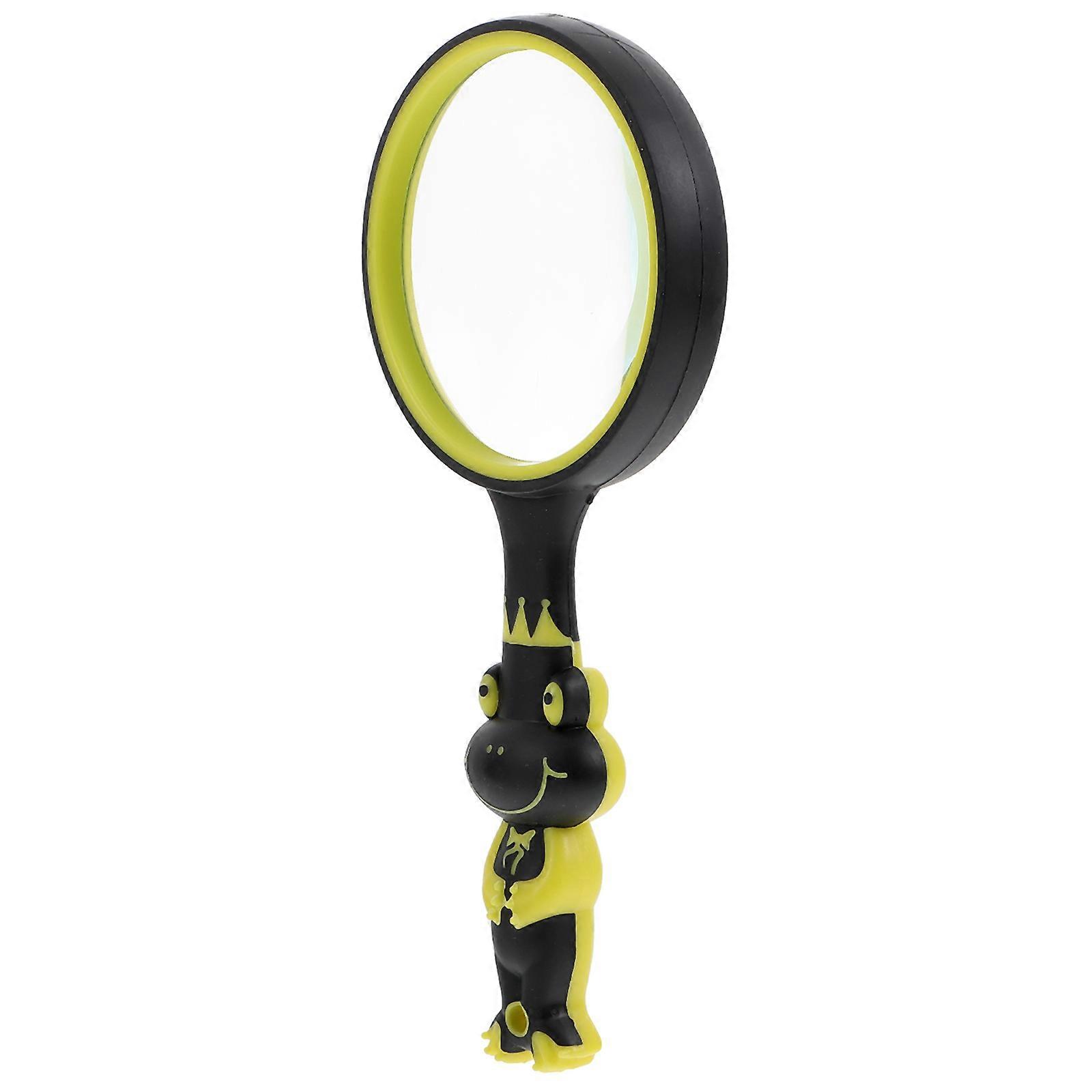 Kids Magnifying Glass for Playing Yellow Rubber Durable Handheld Magnifier Ideal for Exploration and Learning