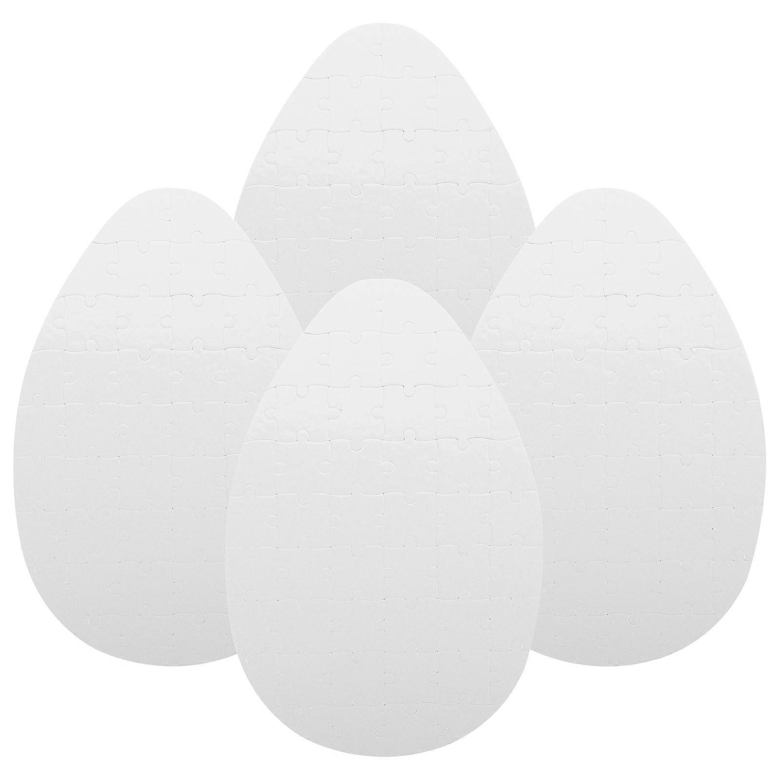5pcs Egg Shaped Puzzles for Sublimation Heat Press and Thermal Transfer DIY Puzzle Set