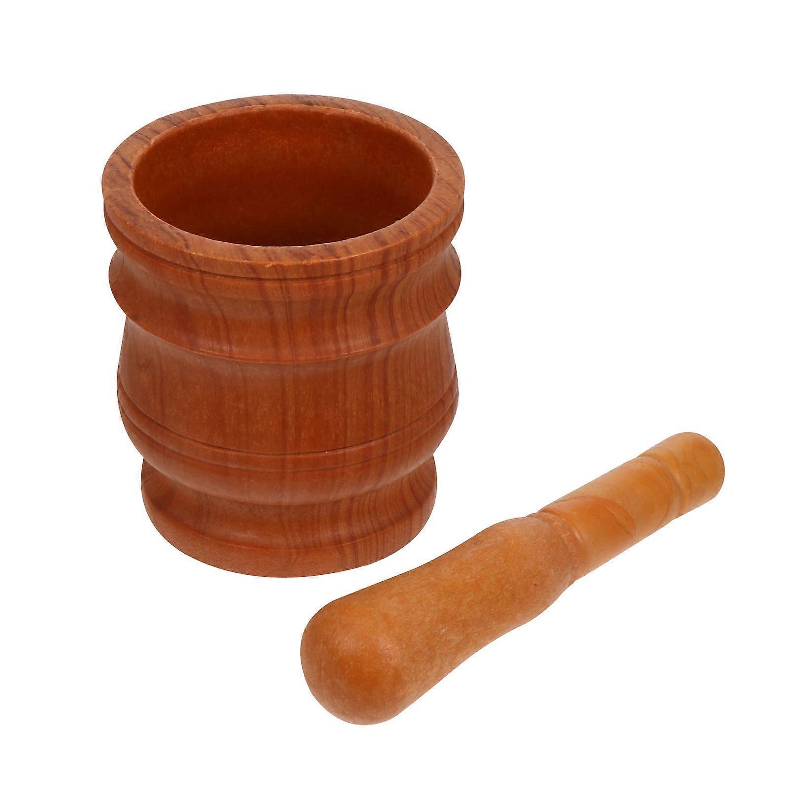 1 Set Round Garlic Crusher Gadget In Chocolate PP Material For Easy Kitchen Grinding Tasks