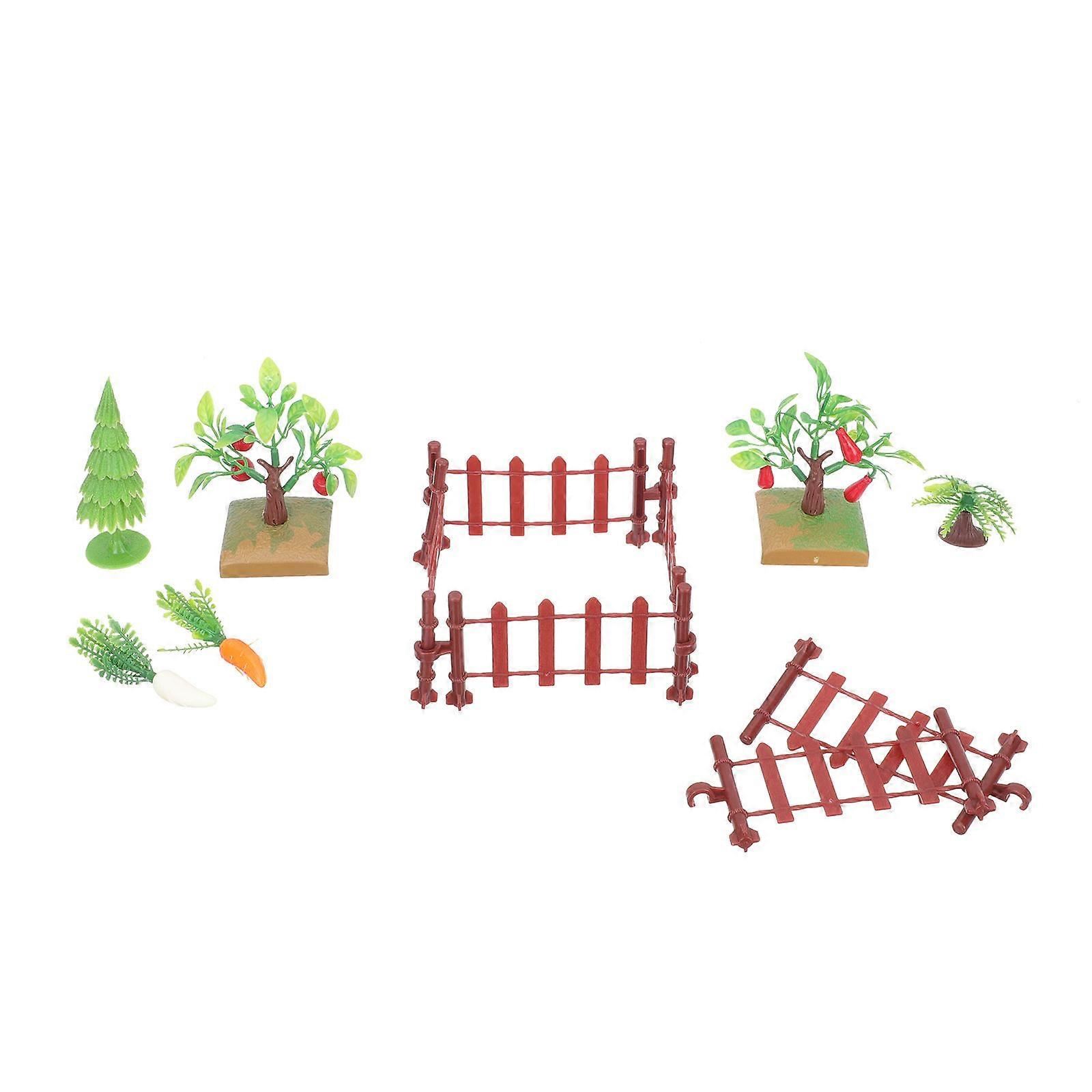 Miniature Farm Landscape Props Landscape Decor For DIY Enthusiasts Assorted Color Farm Fence 1 Set
