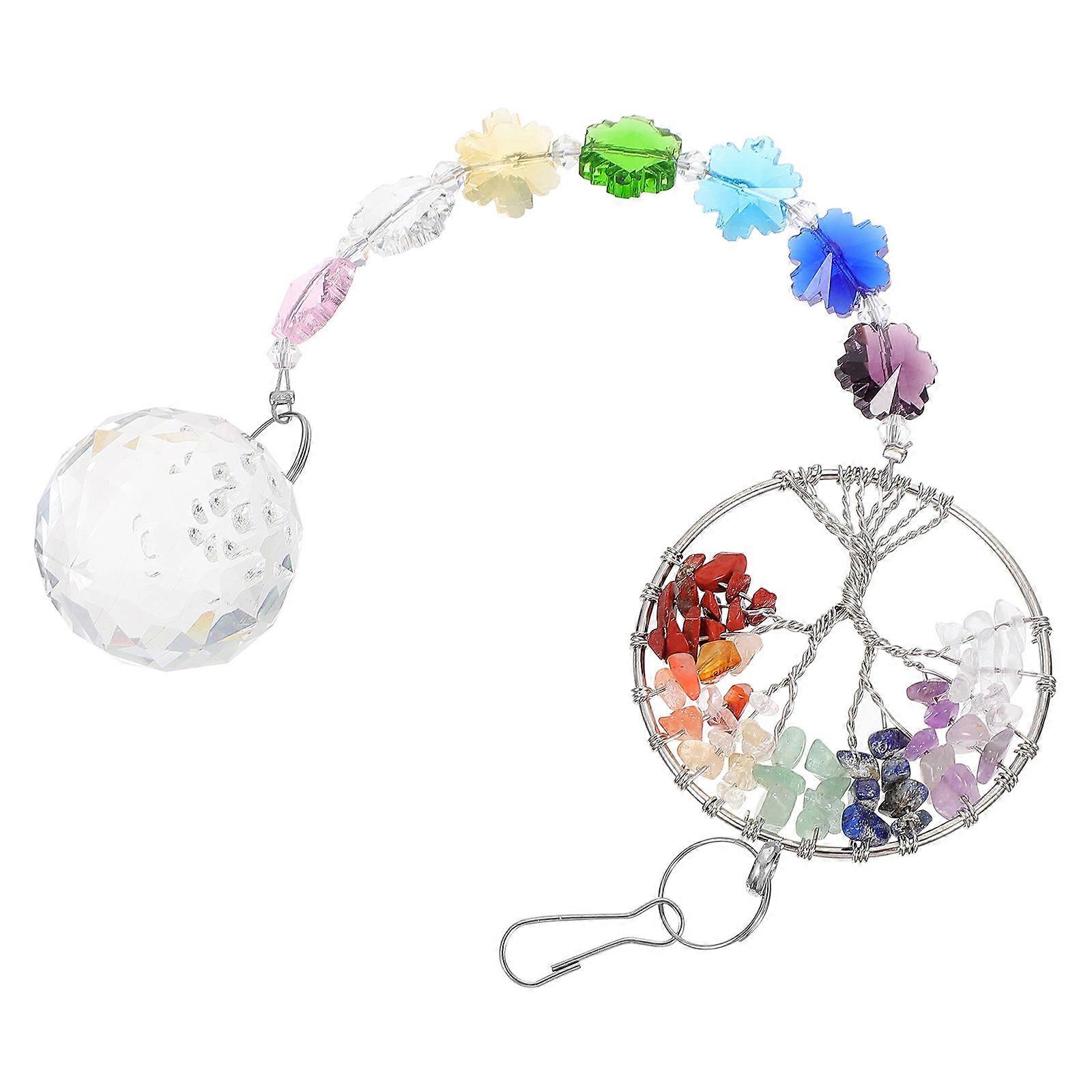 Elegant Crystal Prisms Pendant Car Decoration For Assorted Color 1Set