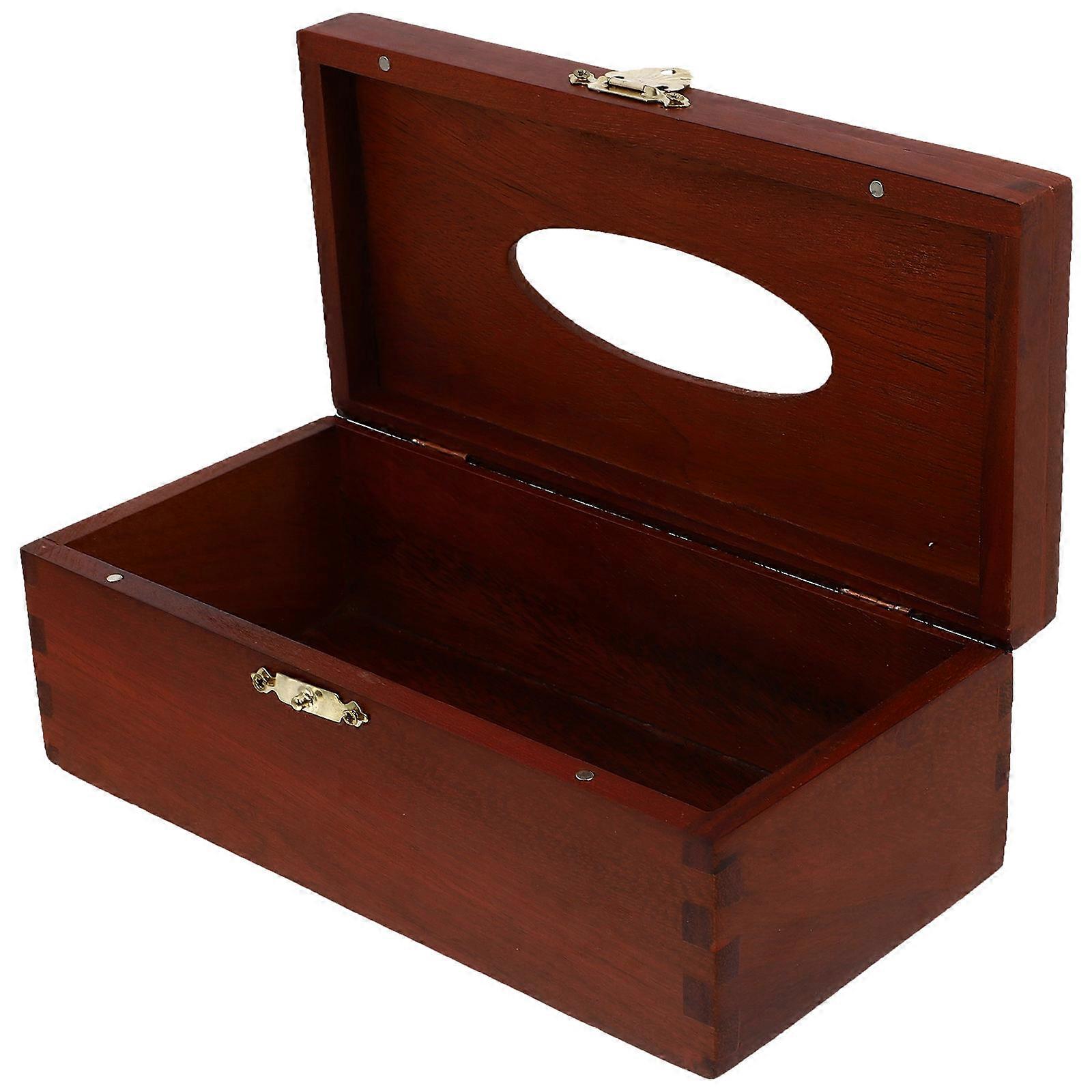 1 Pc Tissue Case Napkin Storage Box Tissue Box Napkin Storage Box Dark Red