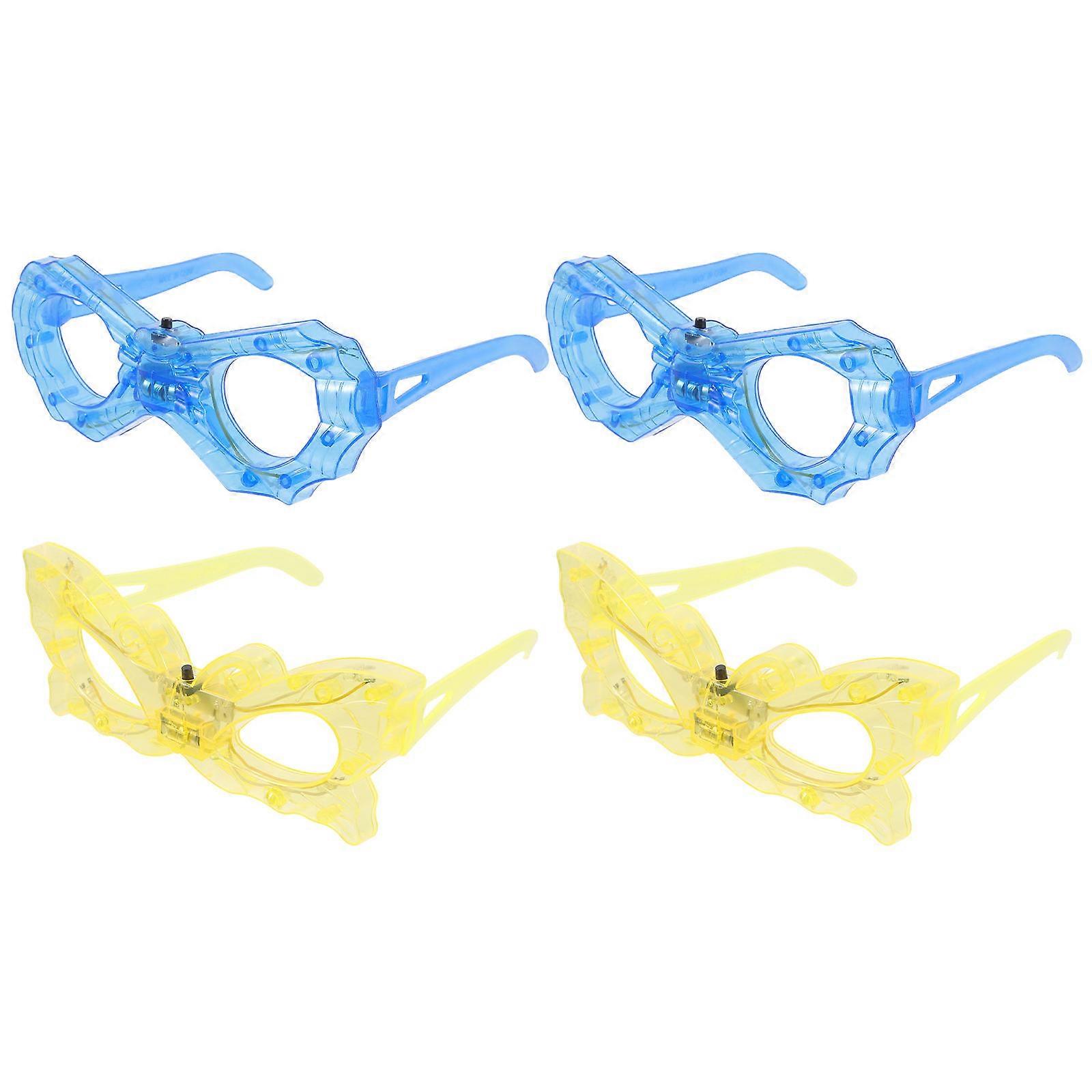 New Year Party Glasses with LED Lights for Celebration and Decoration Assorted Color plastic
