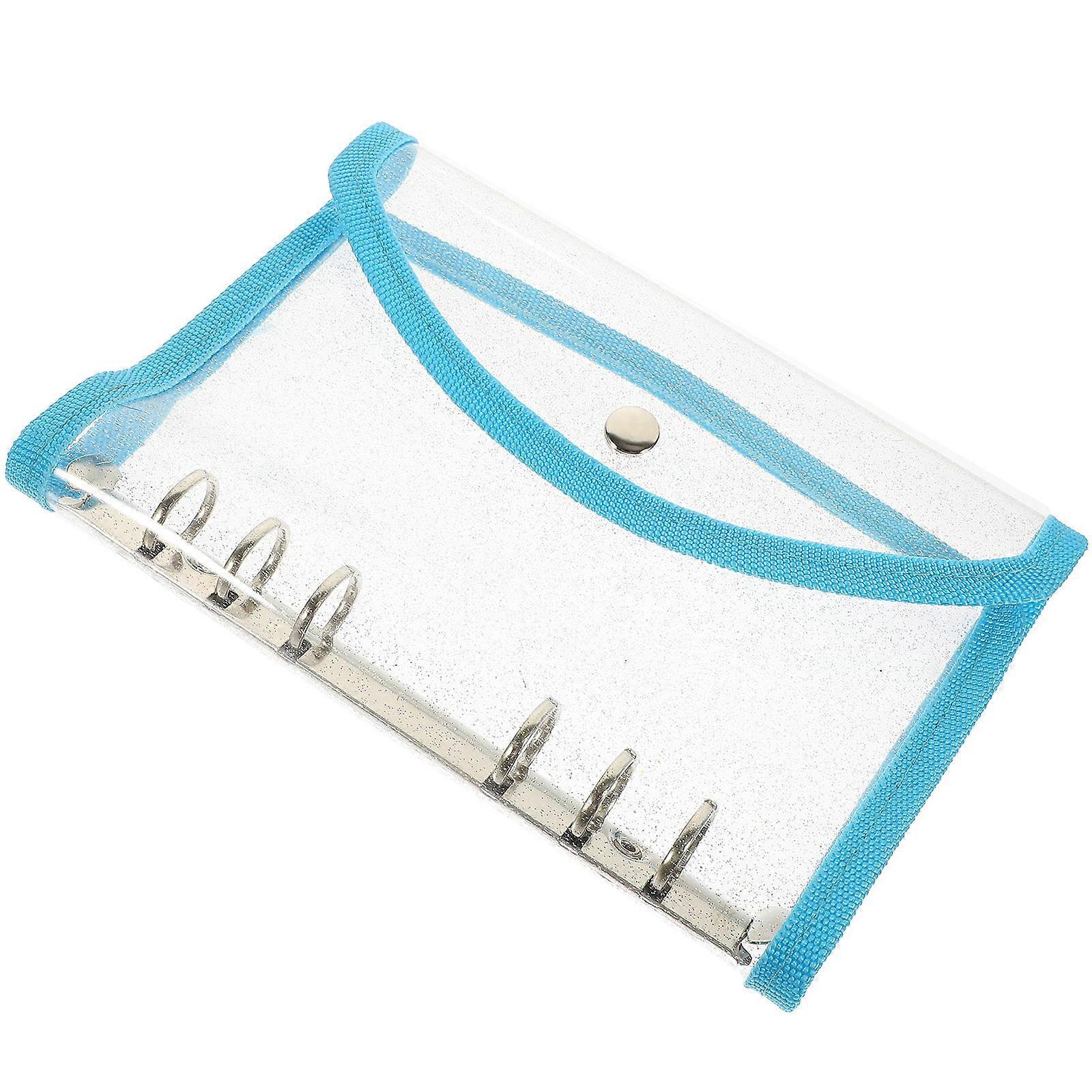 Transparent Binder Cover with Buckle Design for Notebook Journal Made of Black PVC