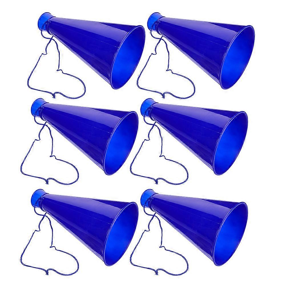 6pcs Vibrant Soccer Cheering Horns for Sports Events, Concerts & Parties – Lightweight, Portable, Fan Friendly Noise Makers to Boost Excitement