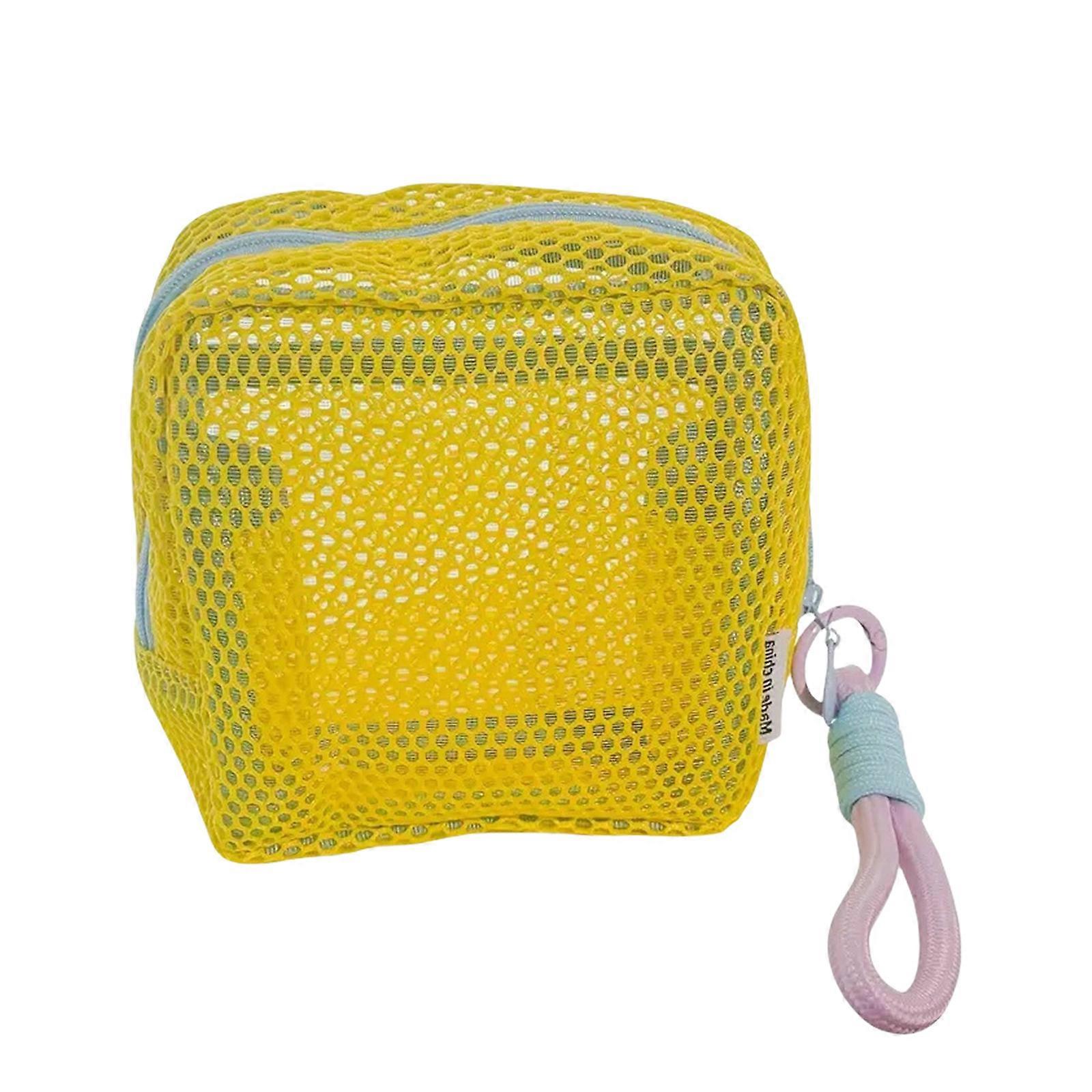 Modern 2025 Design Multi Functional Cosmetic Storage Bag Durable Polyester Travel Organizers With Spacious Capacity  Yellow