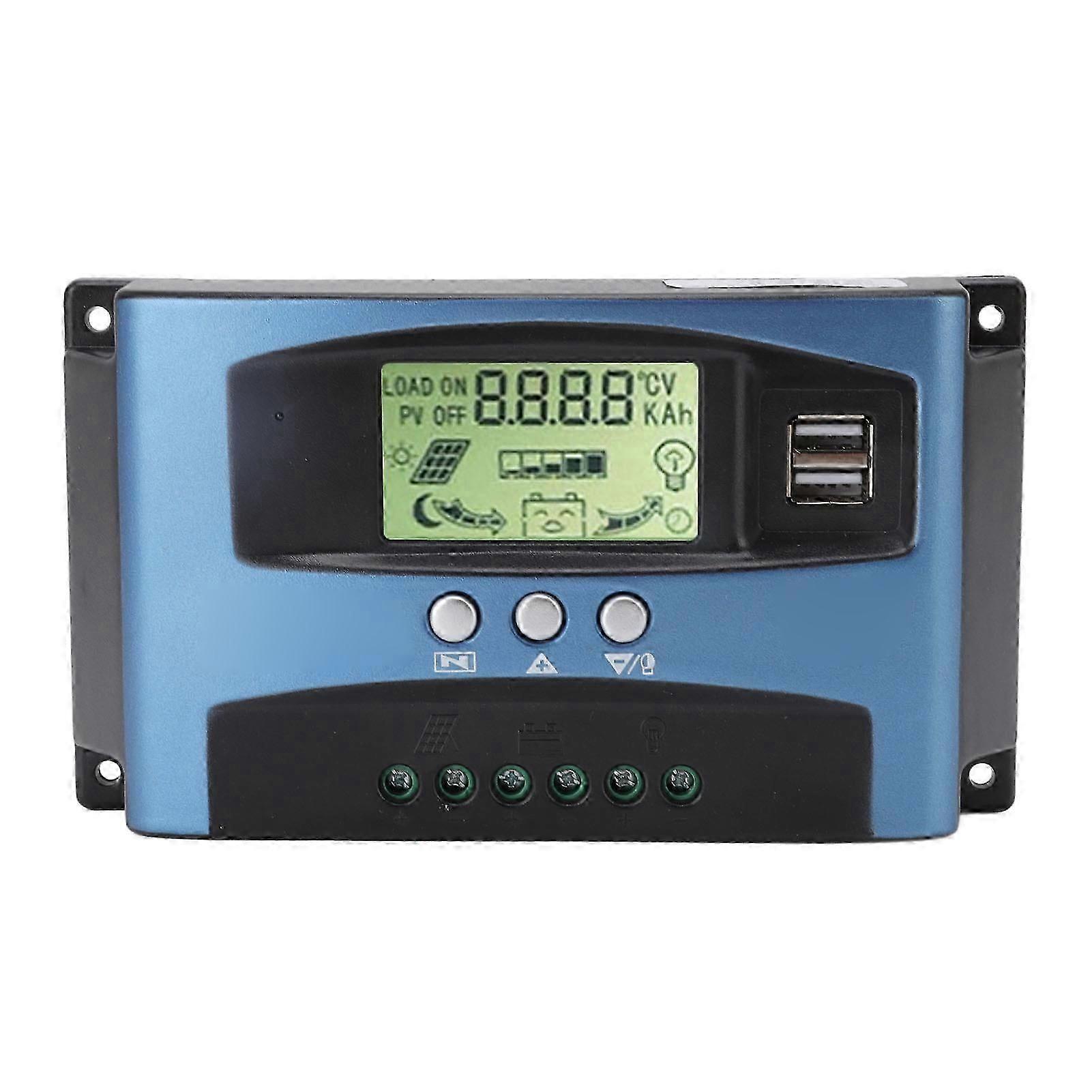 Solar Charge Controller MPPT 12V 24V Dual USB LCD Display Multiple Tracking