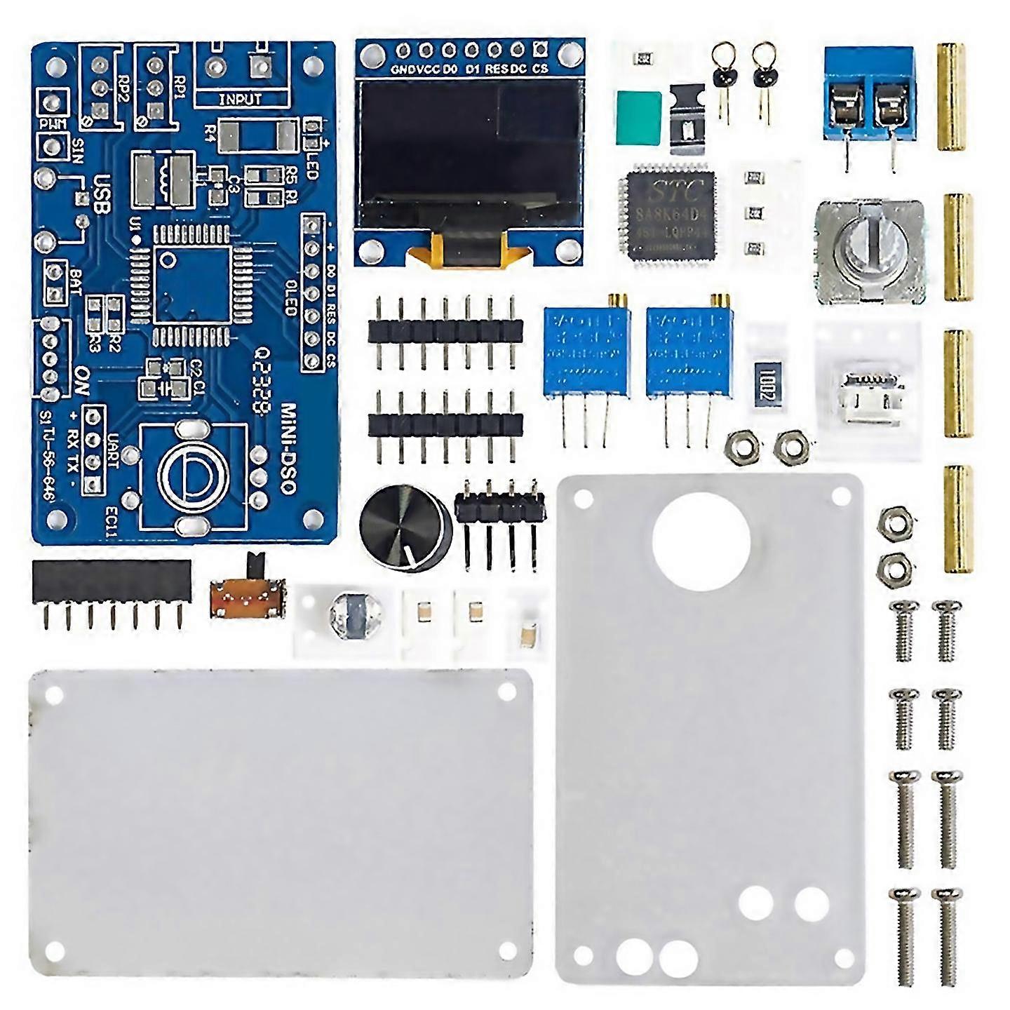 For Diy Mini Digital Oscilloscope Electronic Kit Stc8k8a Mcu With 096 Inch Oled Diy Soldering Projec