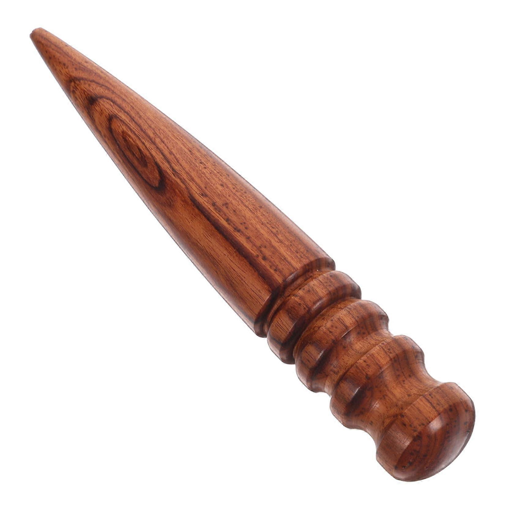 Round Wood Leather Burnisher Made of Sandalwood, Ergonomic Tool for Edge Finishing in Leather Projects, Versatile for Various Materials