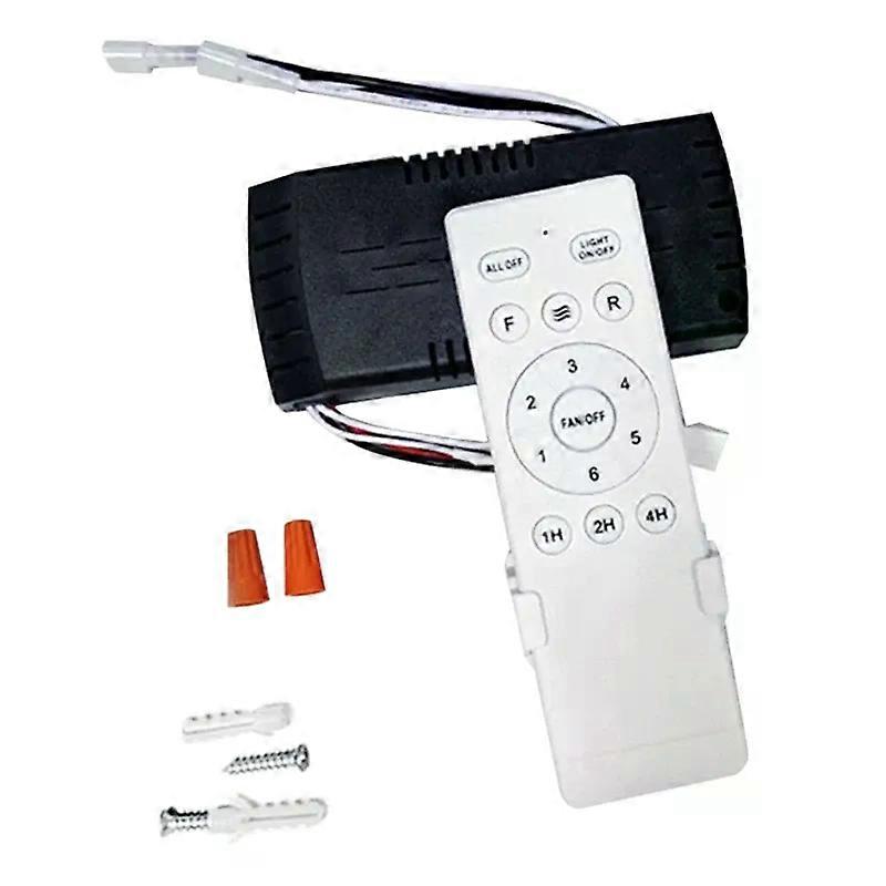 Universal Ceiling Fan Remote Control Kit Replacement 6-Speed & Timing Remote Replacement For DC Ceiling Fan Light
