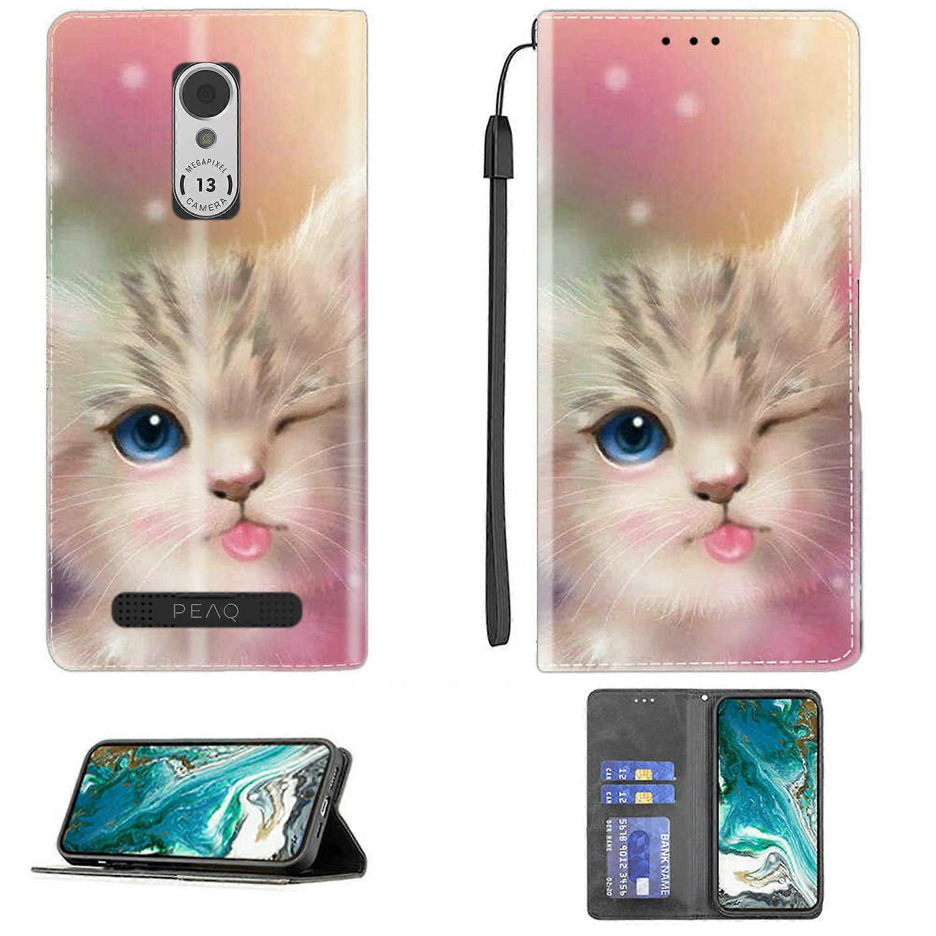 Case for Peaq PSP 400 Case Compatible with Peaq PSP 400 Phone Case Cover Leather Kickstand Magnetic Wallet Case CPT21