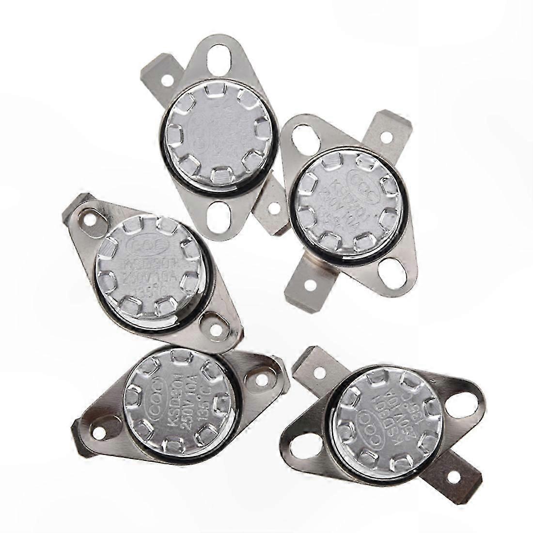 Temperature Control Switch 135C Thermostat 250V 10A 5 Pack