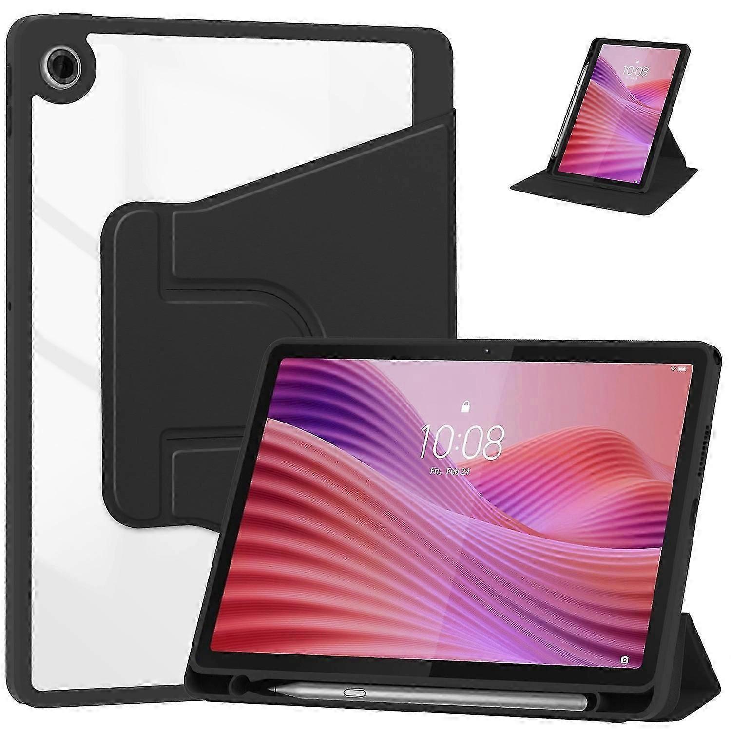 For Lenovo Tab TB311FU Case 360° Rotary Stand PU Leather+Acrylic Tablet Cover (Without Keyboard