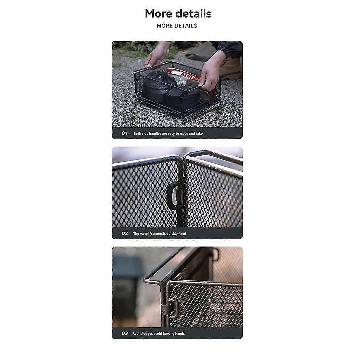 Folding basket camping table board for water filter