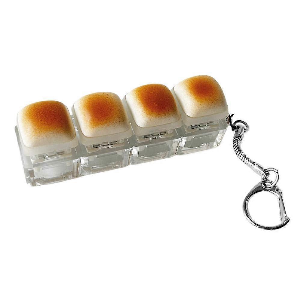 Caramel Bread Button Decompression Toys Portable Backpack Pendant