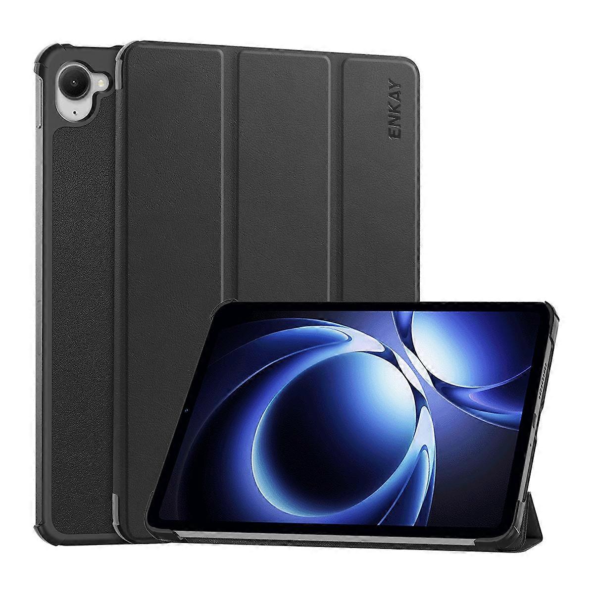 ENKAY Tri-fold Custer Texture Leather Stand Tablet Case For Redmi K Pad 8.8