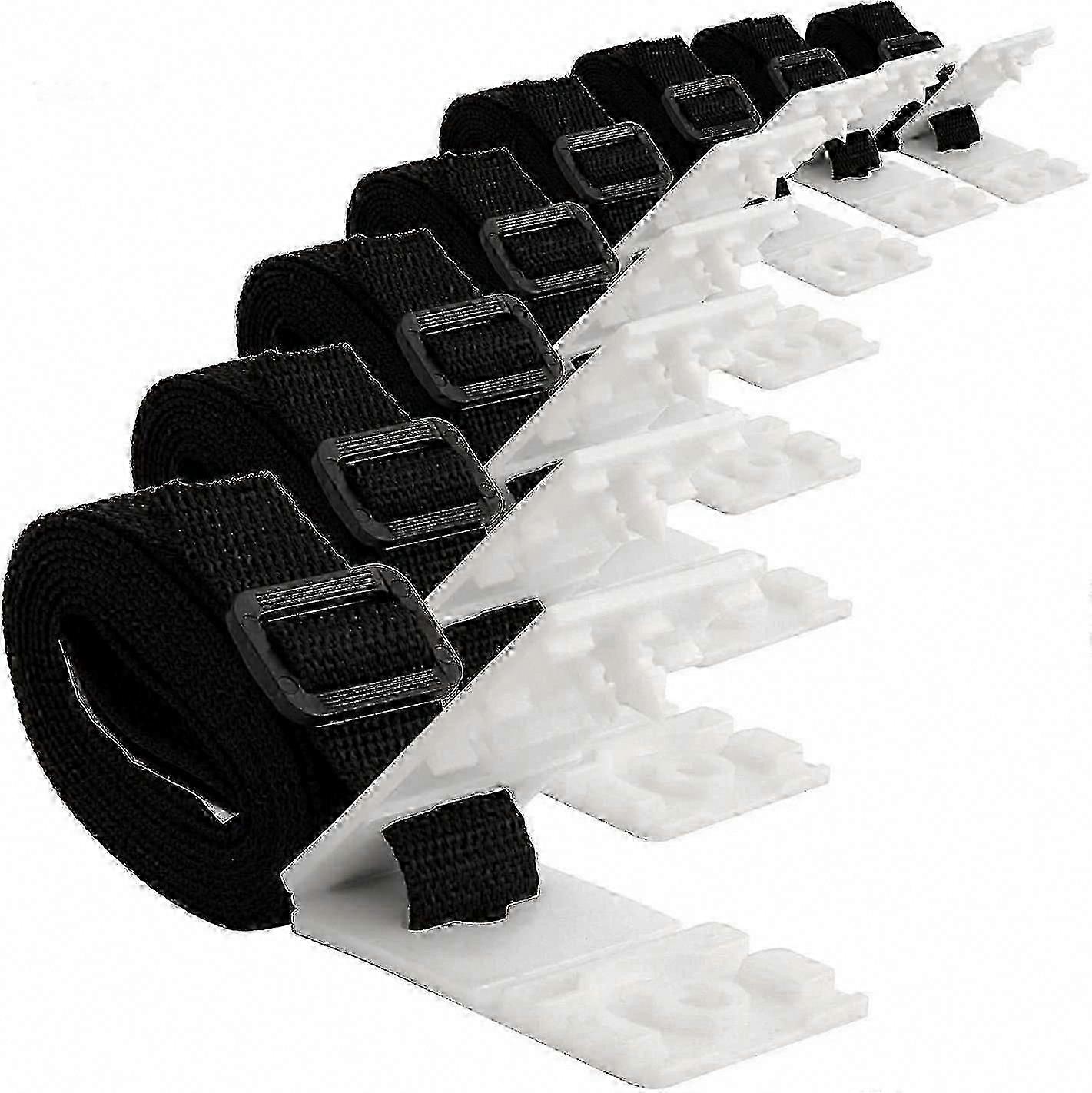 8 Extra Long Fixing Straps & Spare Clamps for Pool Cover Roll-Up System