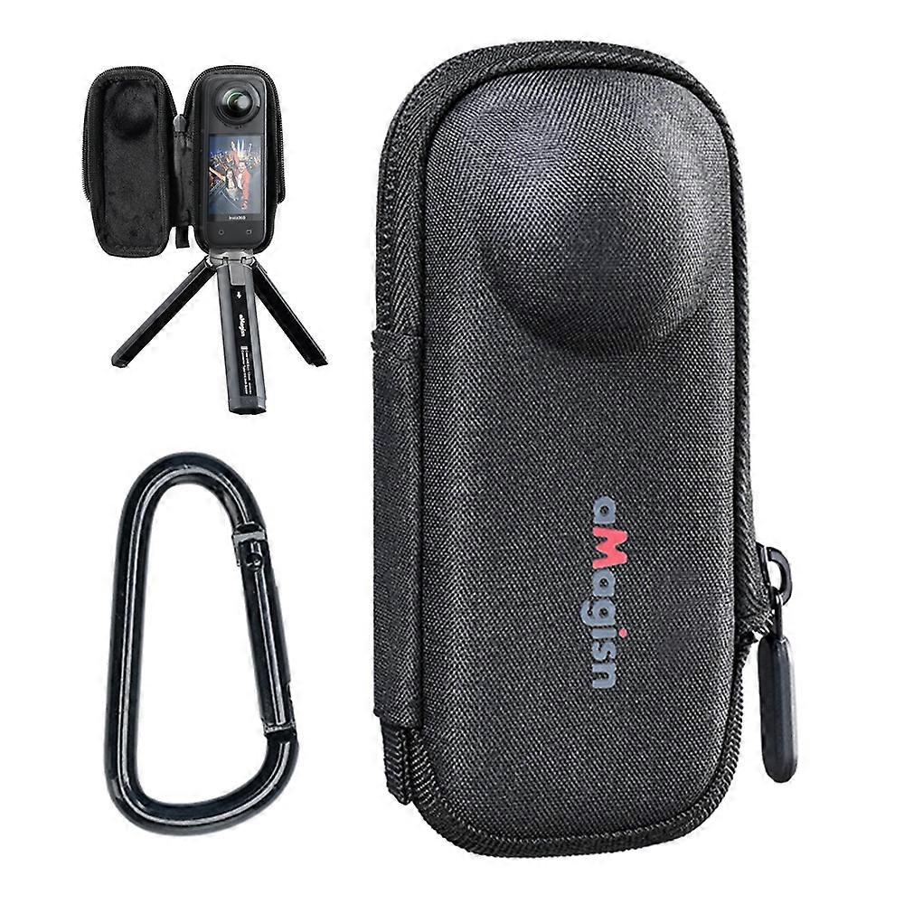 AMAGISN For Insta360 X5 Camera Protective Case Fleece Lined EVA Shell Storage Bag
