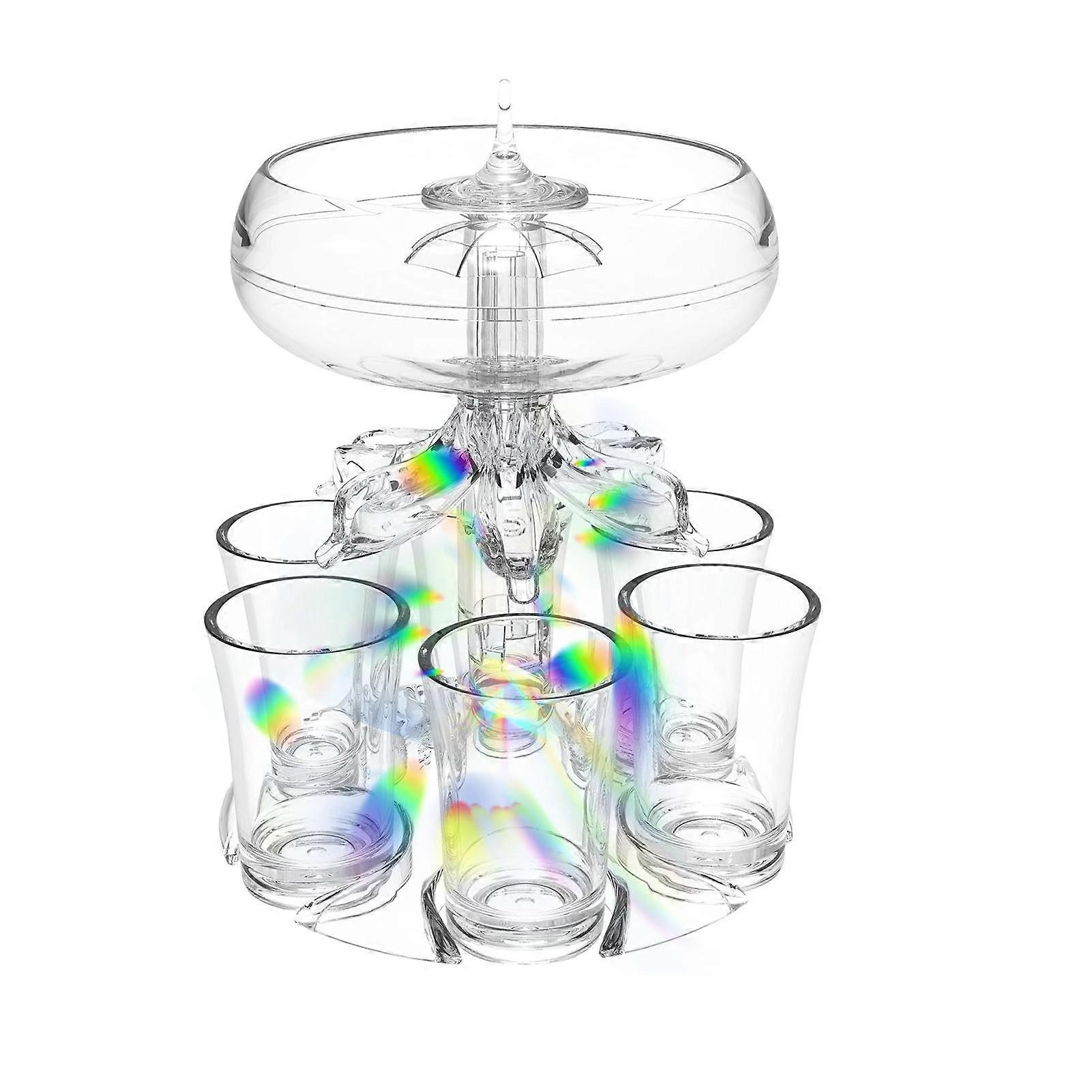 Shot Dispenser with Glasses, 6 Shot Glass Dispenser and Holder Ref: 4627
