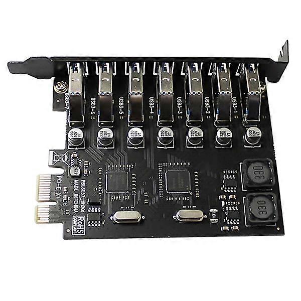 Superschneller externer 7-Port-Controller, USB 3.0 PCI für Express-Adapter, PCI-E auf USB 3.0-Erweiterungskarte für Desktop-Computer.