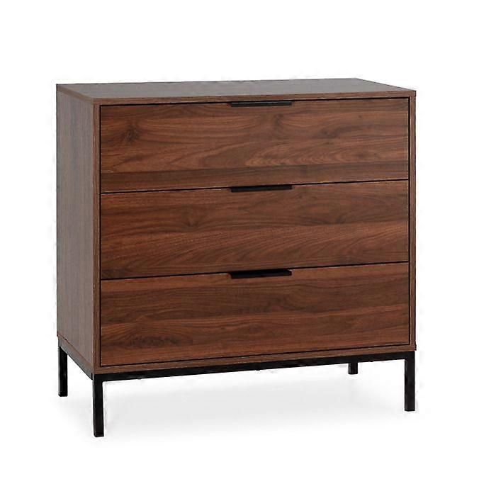 Auri Commode met 3 Laden in Walnootkleur