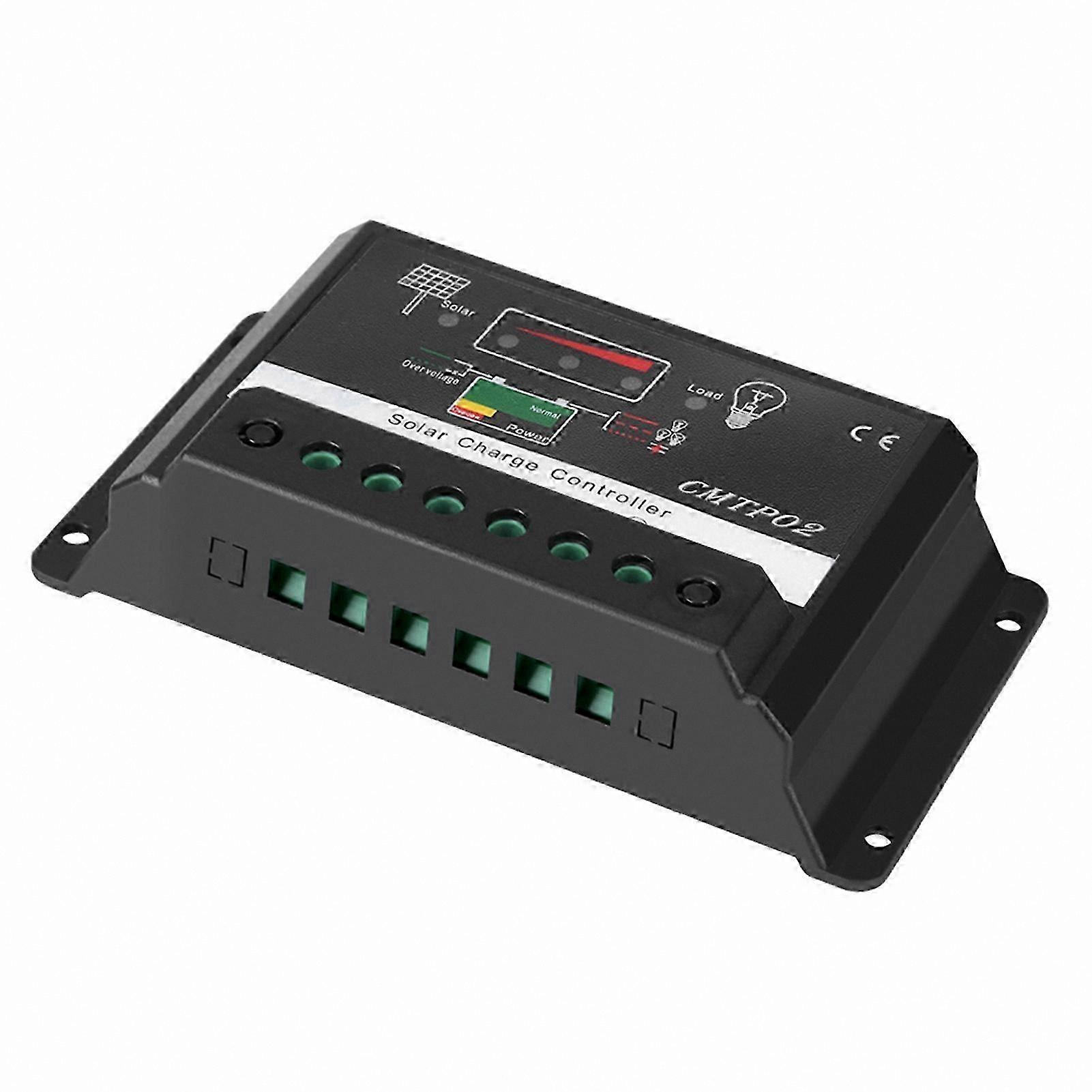 Solar Charge Controller 30A 12V/24V Portable Battery Management with Safety Features