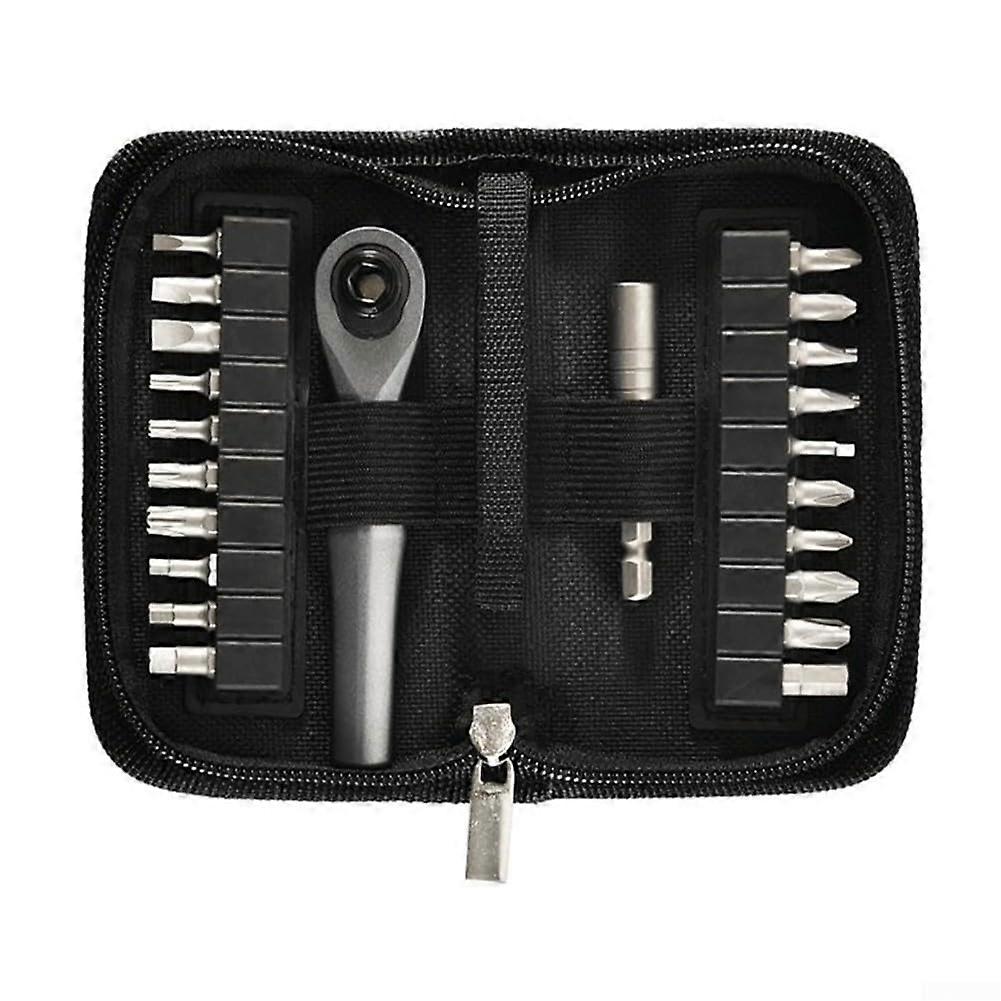 Sleek 22In1 Ratchet Screwdriver Bit Set With Functional Storage Case For Complex Repairs