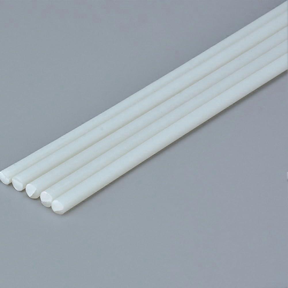 ABS Plastic Rod, White, 250mm Length, Round Tube Shape, for DIY Model Making (5 * 250mm) 5*250mm