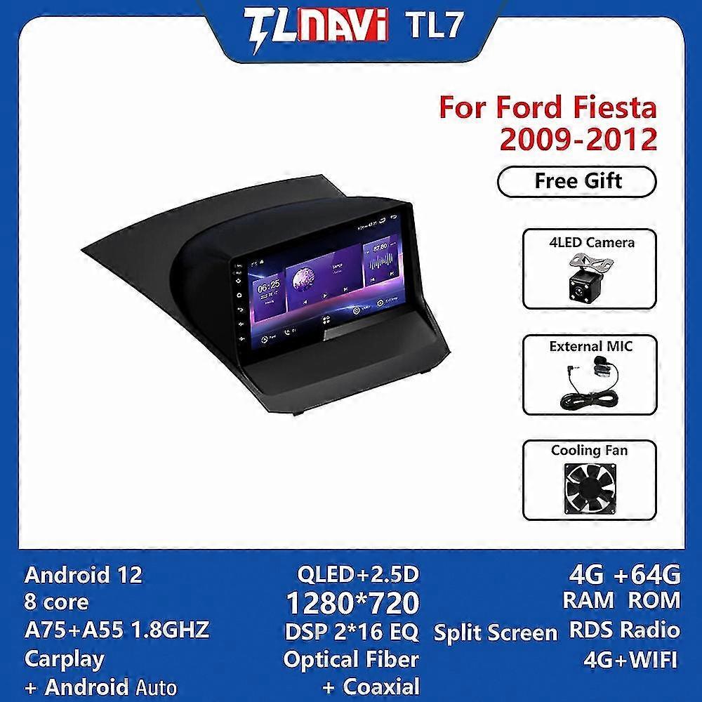 Car navigation is suitable for Ford Fiesta 2013-2017 4+64G