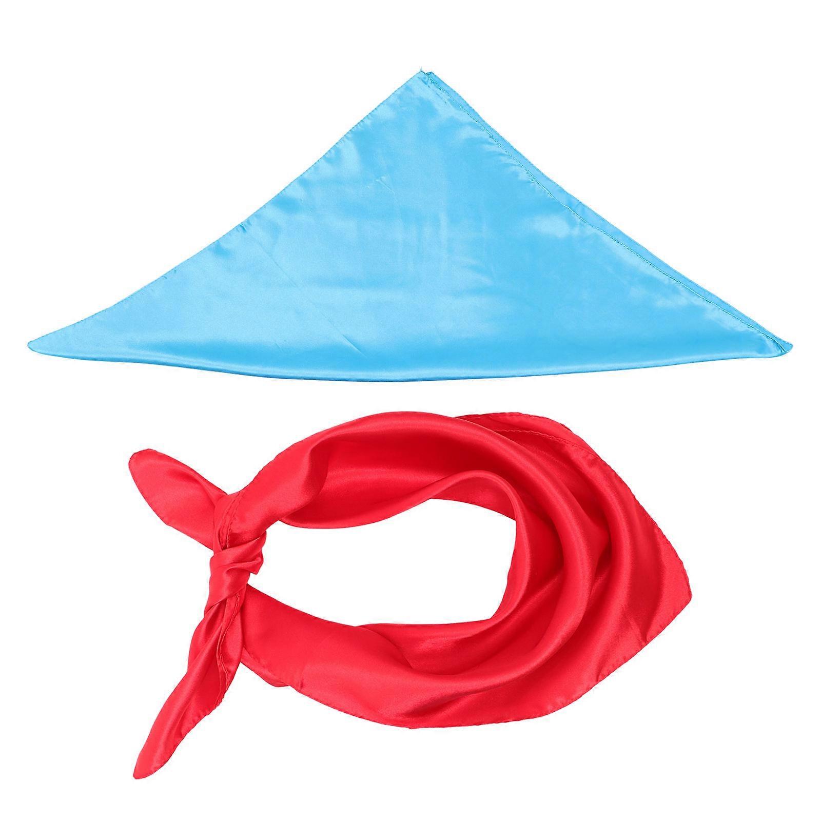 Polyester Neck Scarf for Girls 2Pcs Simple Neck Scarves for Decor