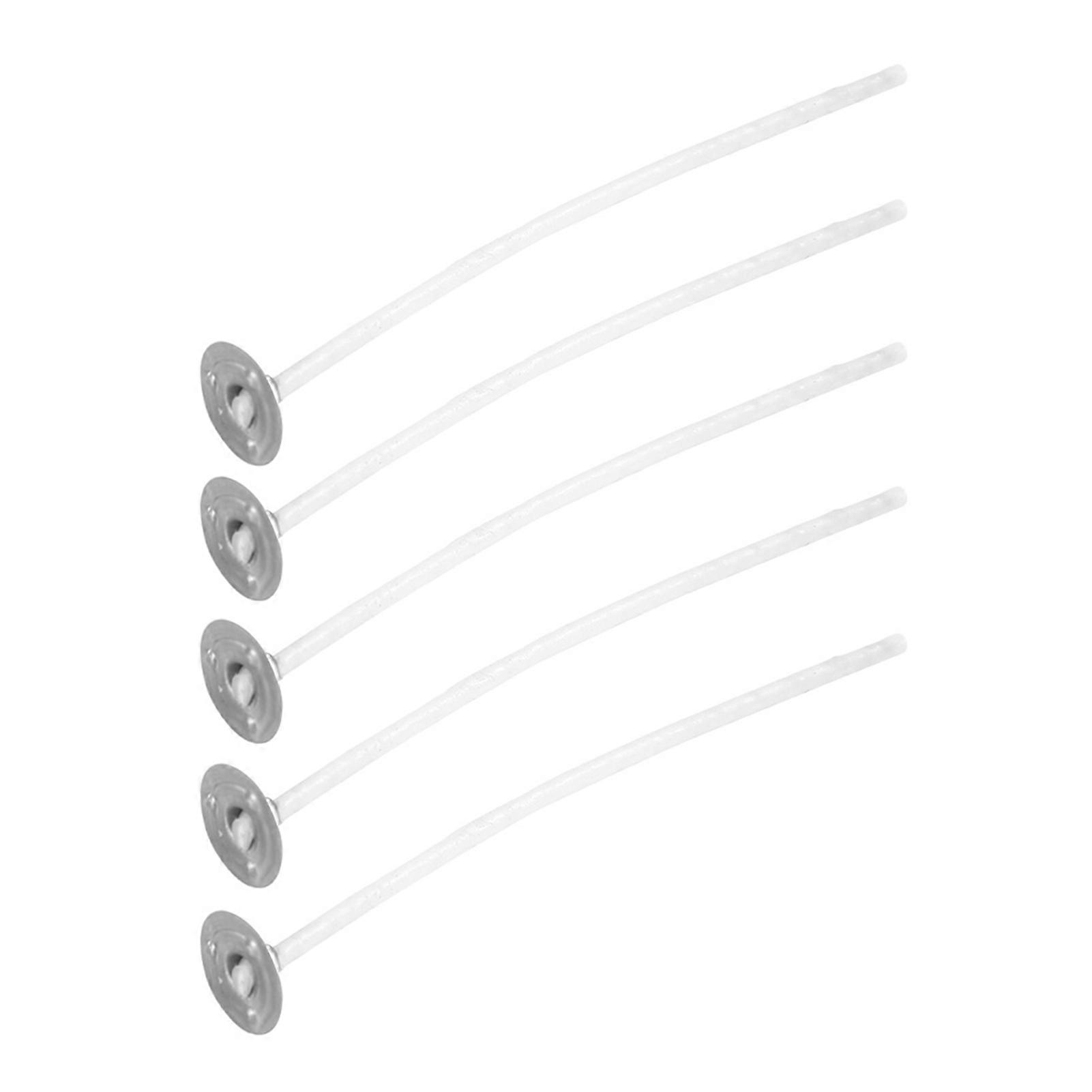50Pcs Pre Waxed Cotton Core Candle Wicks 8cm with Base