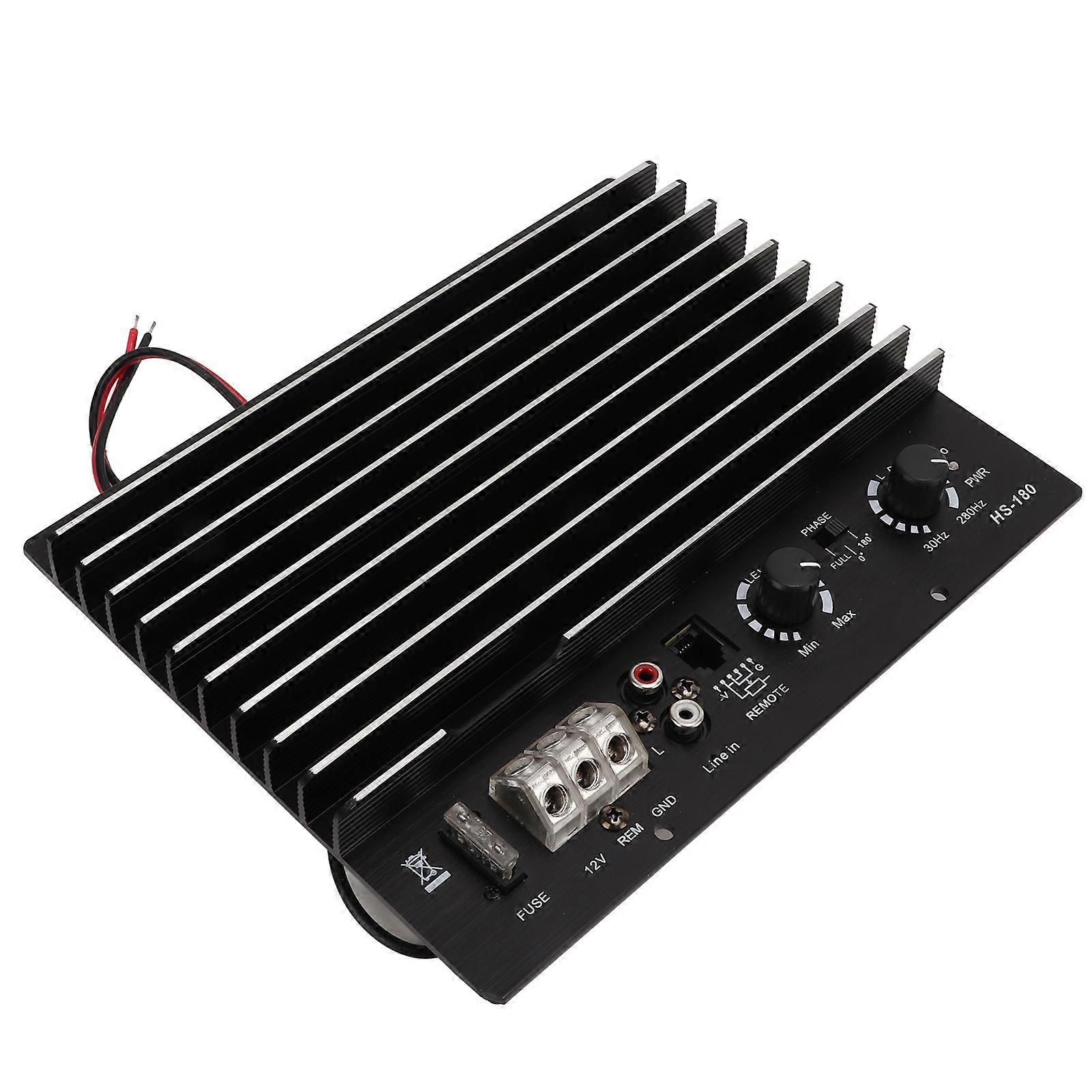 Schwarz 12V 1000W Autoverstärker Subwoofer Endstufe 4Ω Metall