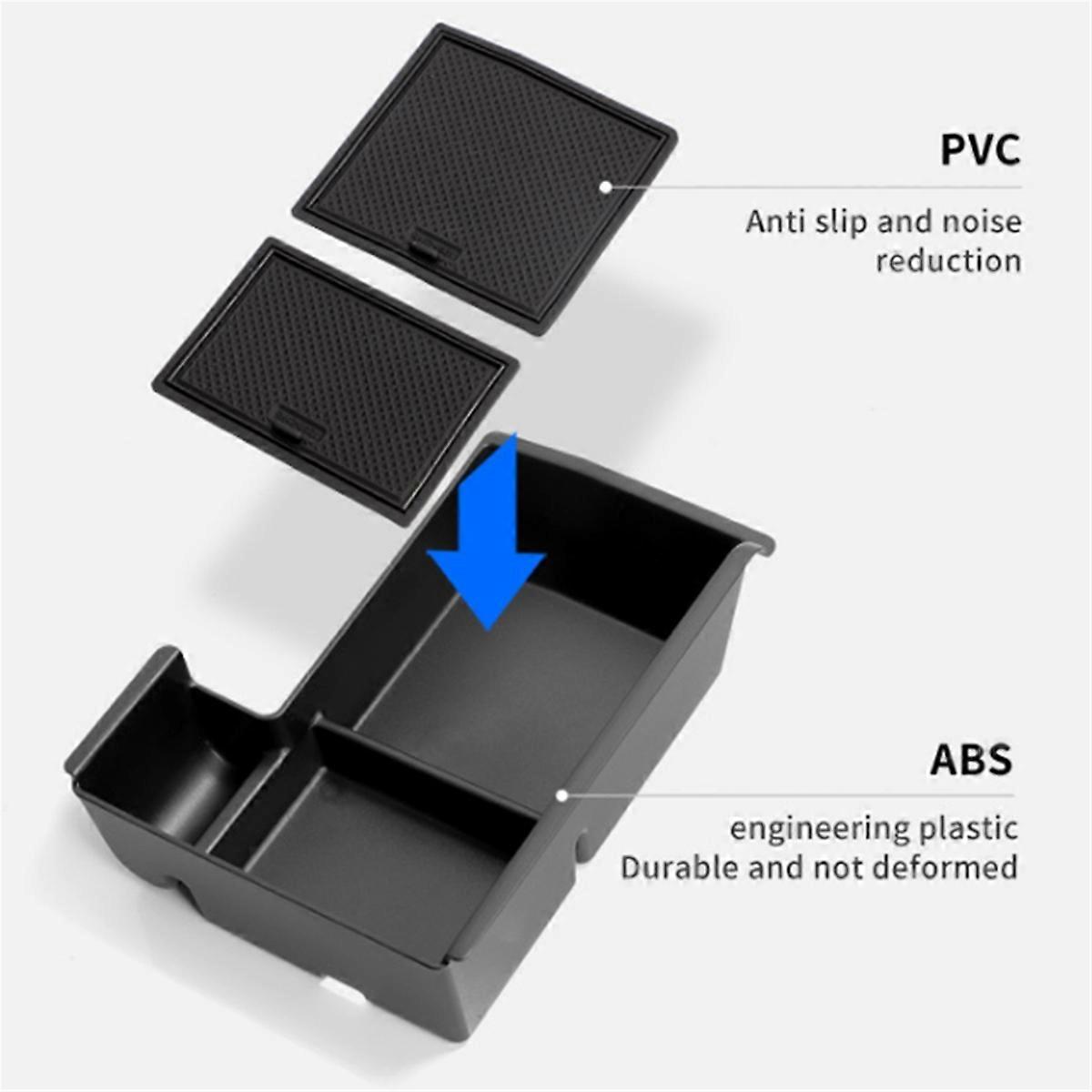 2Pcs Car Center Console Storage Box for RHD