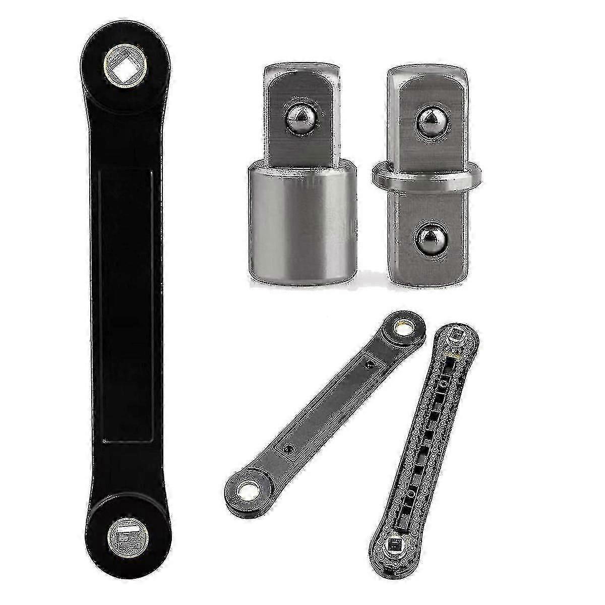 Chave de Extensão de Alcance Apertado com Adaptador de 3 Polegadas e 1 Polegada, Ferramenta de Soquete Ajustável para Mecânicos