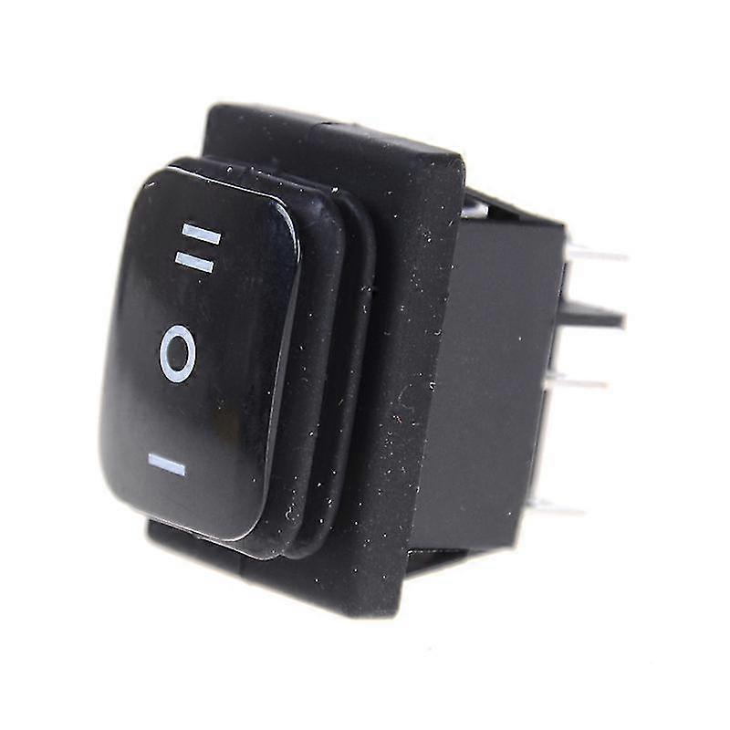 25-26 12V Black Waterproof 6Pin DPDT Self Locking Rectangle Rocker Switch HFMQV
