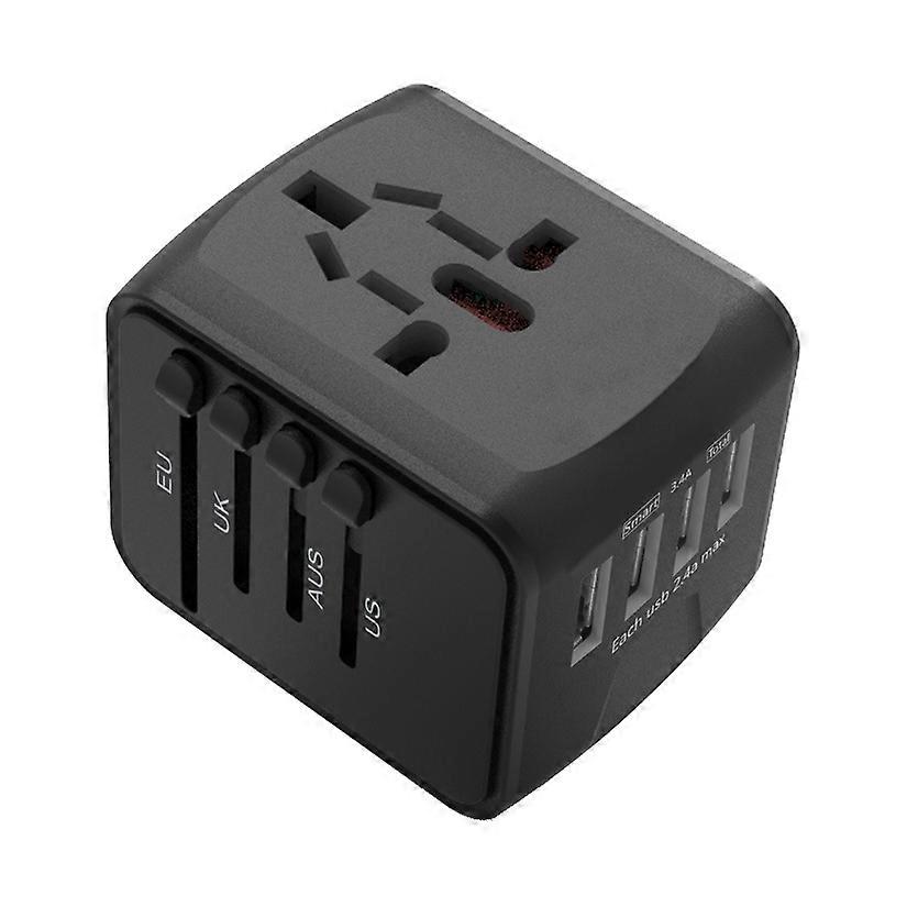 Travel Multifunctional USB Converter 4 USB Universal Socket BMAX 199-04U Black