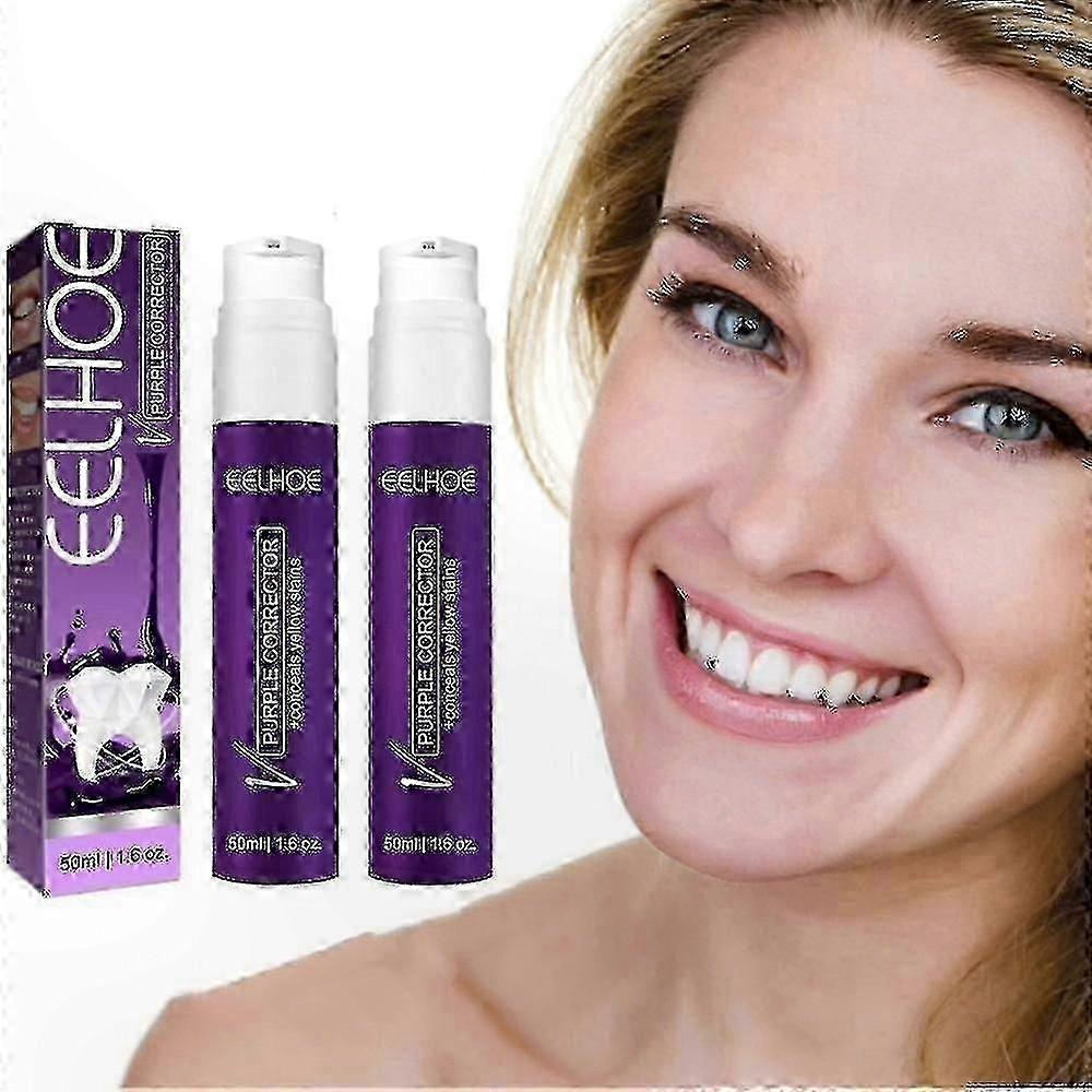 2-Pack Brightening Toothpaste 50ml - Whitening Formula to Remove Stains and Fight Yellowing for a Radiant Smile