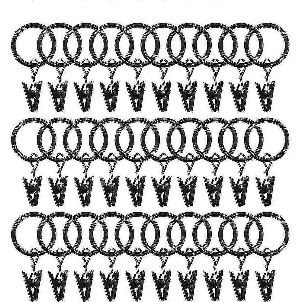 Curtain Rings With Clips 30 Pcs