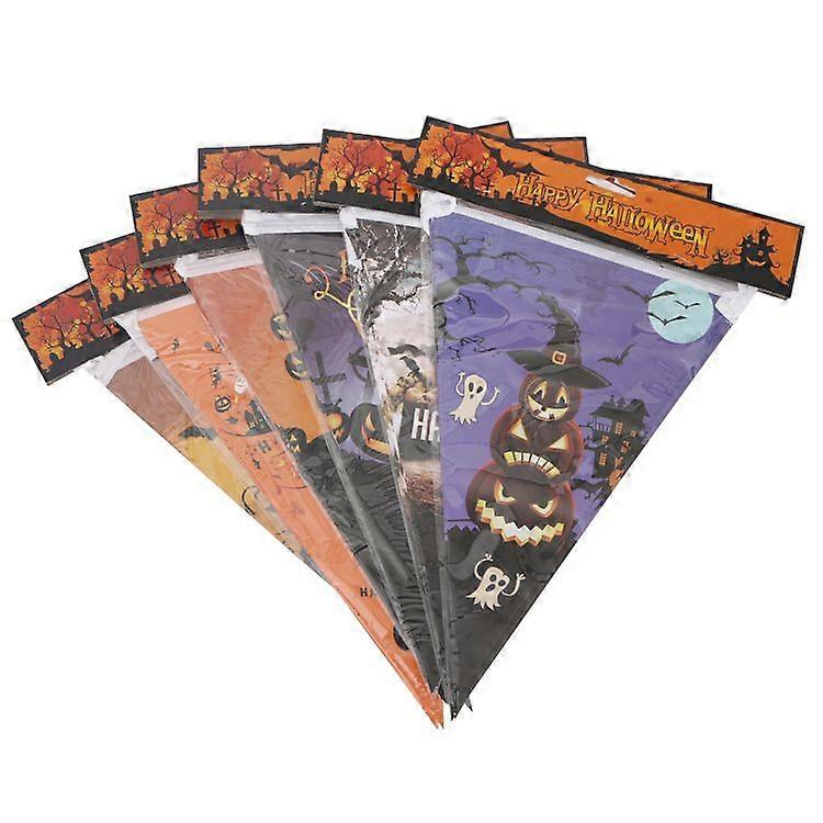 7-Pack Halloween Party Decoration Paper Pennants, 2.5-meter Pull-Up Banners