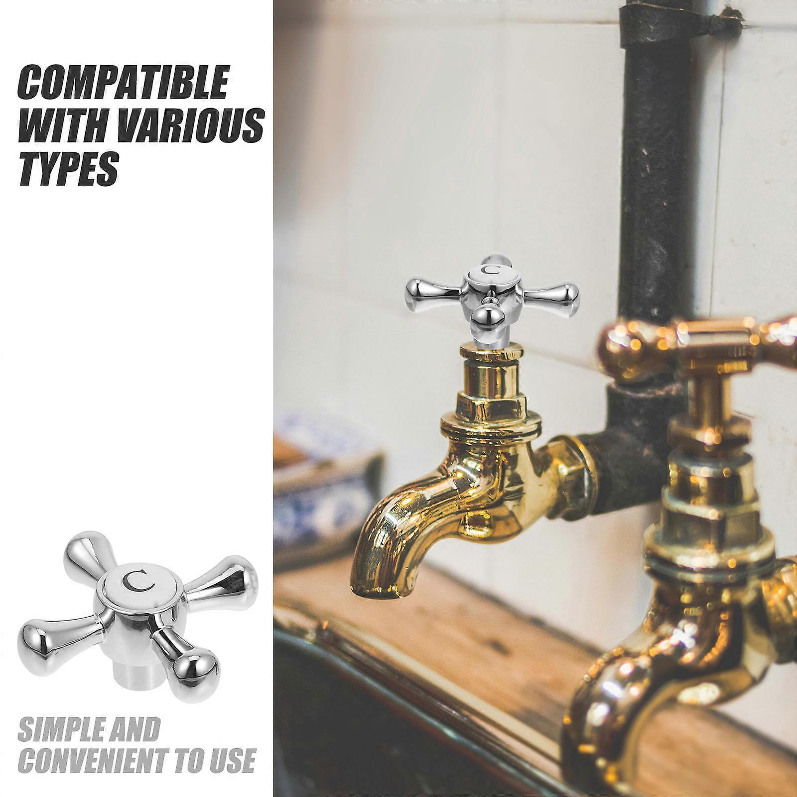 Garden Faucet Handle Replacement Metal Valve with 3Pcs Outdoor Use