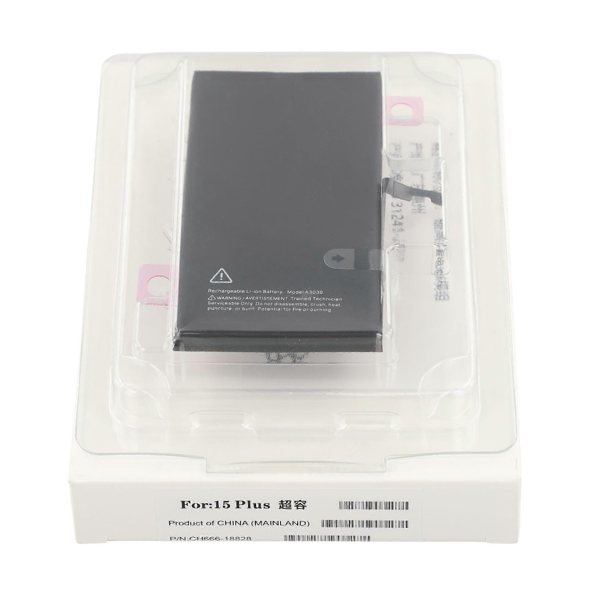 TKdaddy For iPhone 15 Plus Battery + Battery Adhesive Replacement Part 4700mAh High Capacity Cell Supports Latest System Diagnostics (Without Logo)