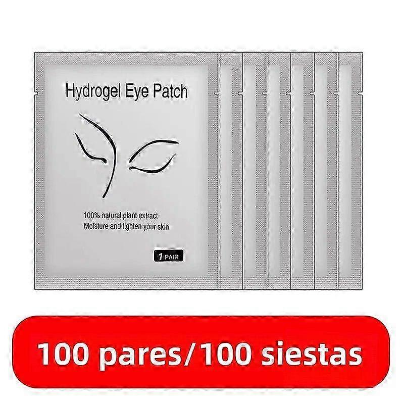 100 Pairs Hydrogel Eye Patches for Eyelash Extensions, Eye Pads for Beauty-2025