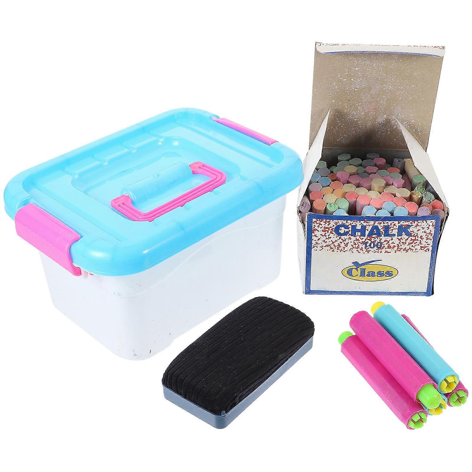 Chalkboard Chalk Set for Teaching 1Set with Chalk Holder Included