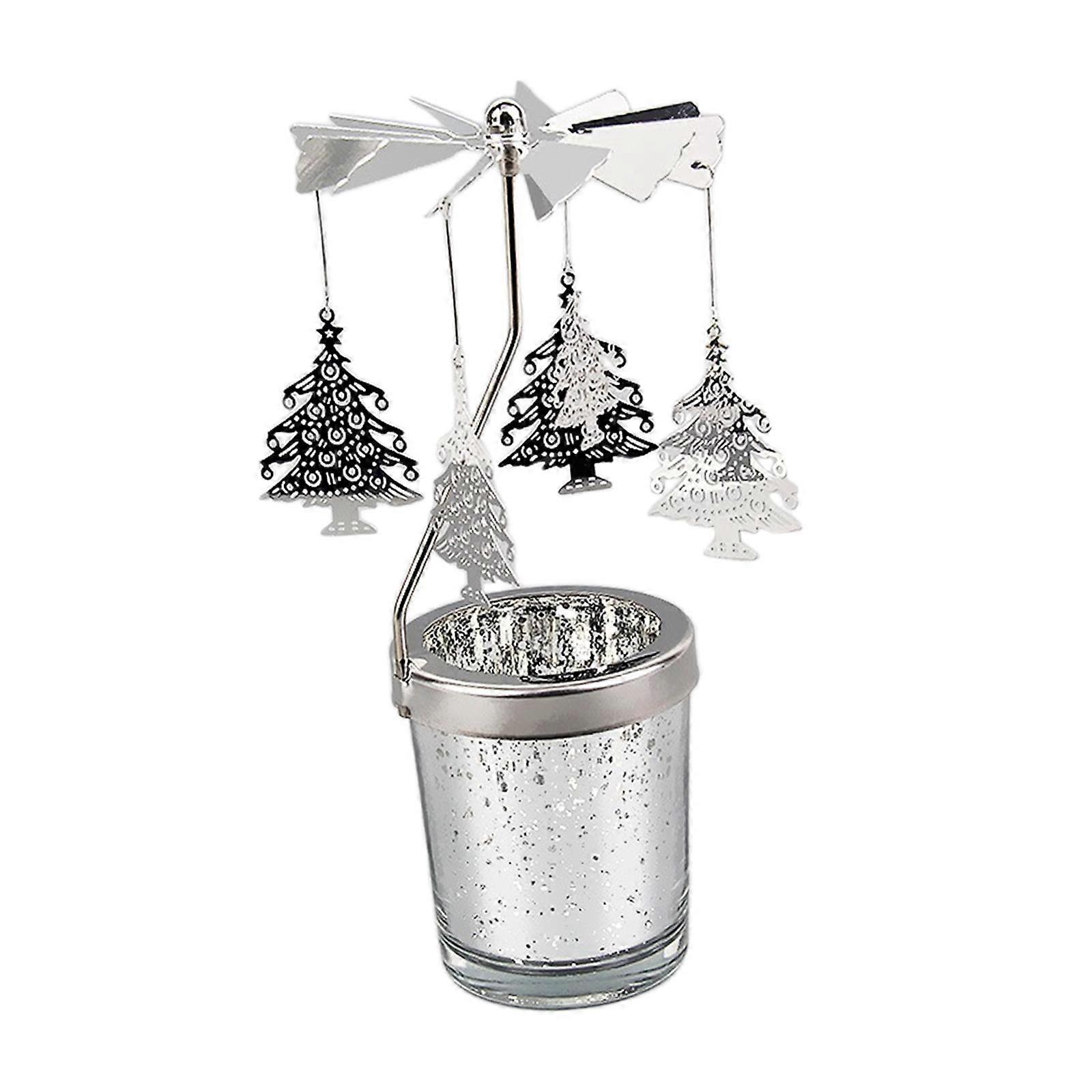 Stylish Rotating Candlestick for Festive Wedding Decorative Tea Light Candle Holder