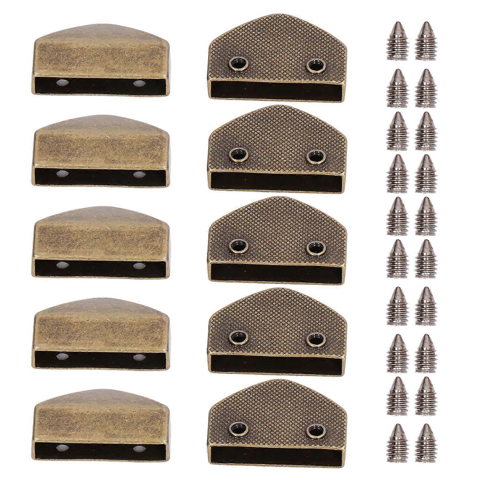 10sets Zipper Stopper Glossy Appearance Convenient Practical Attractive Decorative Bag Accessories for SuitcasesBronze