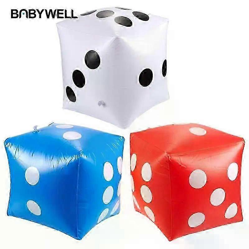 Funny Outdoor Inflatable Dice 30*30cm Pool Party Games Entertainment Dot Diagonal Giant Child Adults Game Play Cube Toy