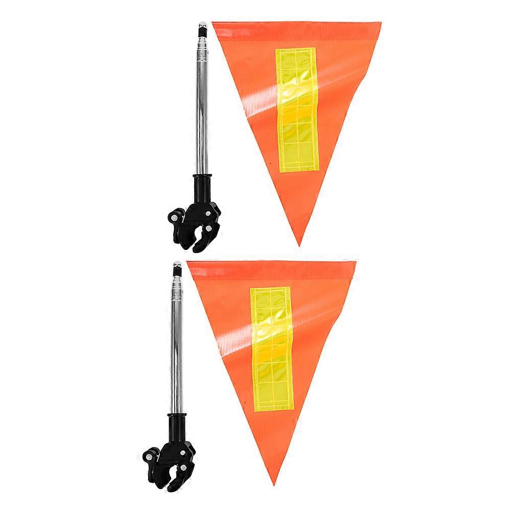 Telescopic Golf Cart Flag for Safety High Visibility 6Pcs Set