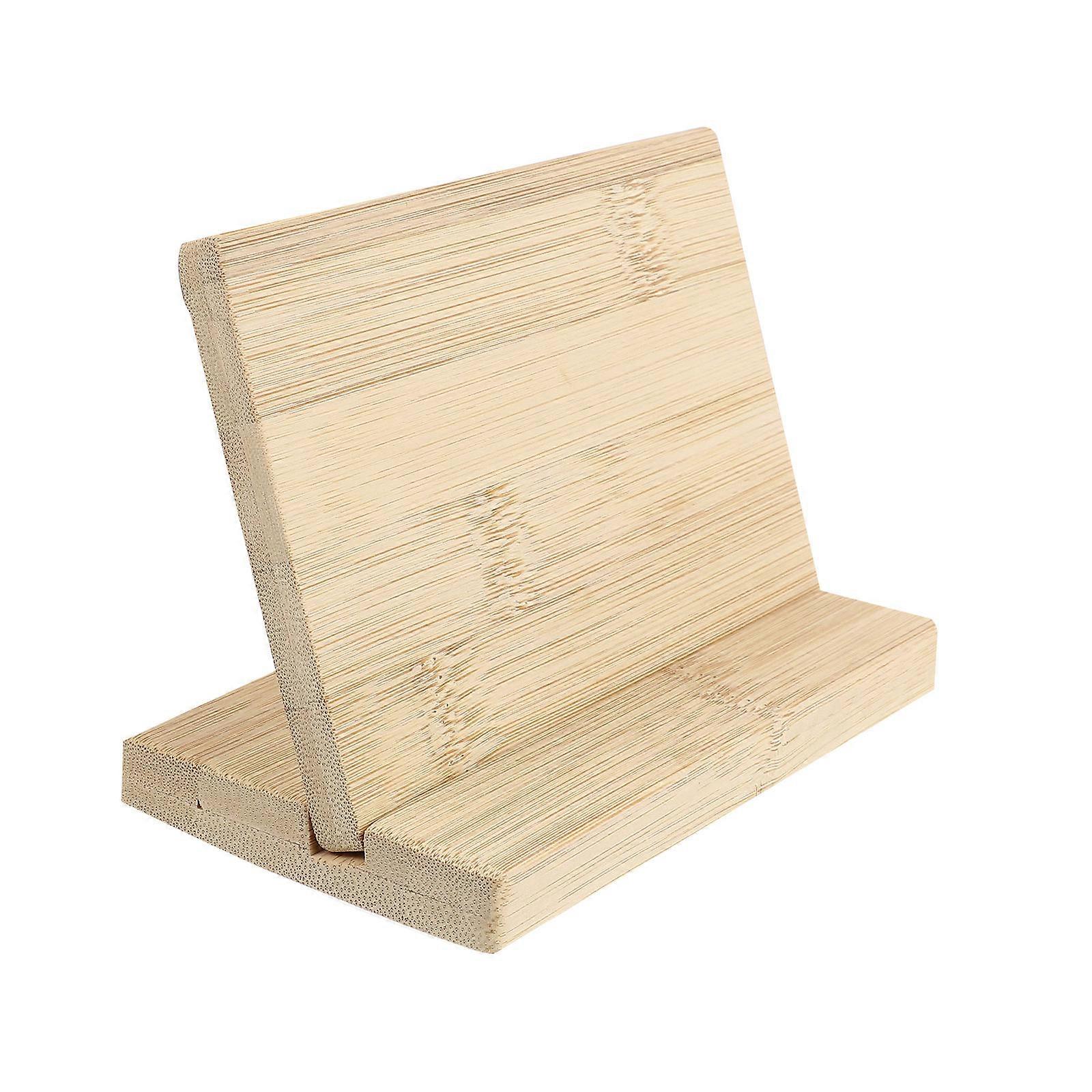 Bamboo Board with Base Payment Display Plate for 4Sets Storage
