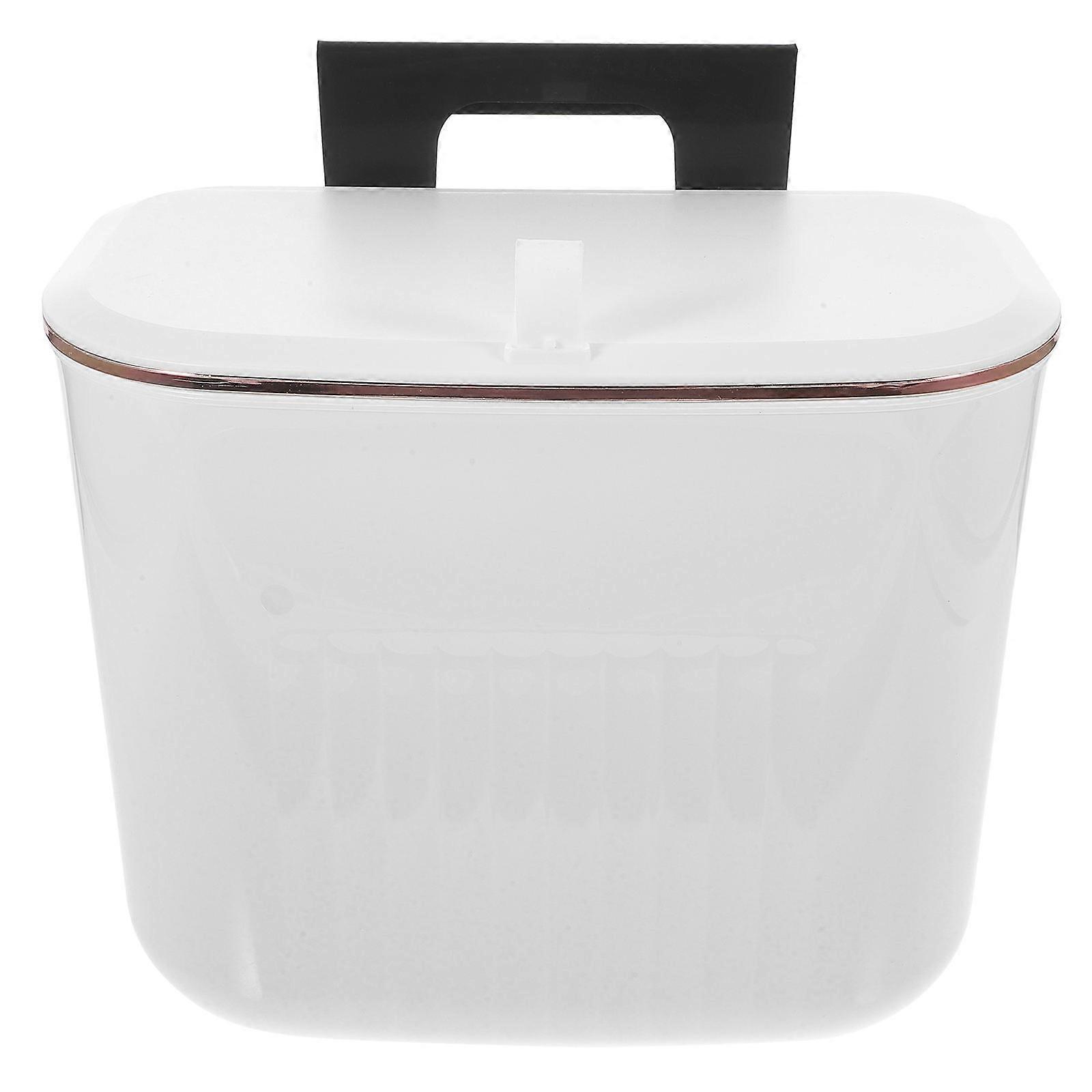 Rectangular Trash Bin With Lid For Bathroom And Kitchen Easy To Clean 1Set