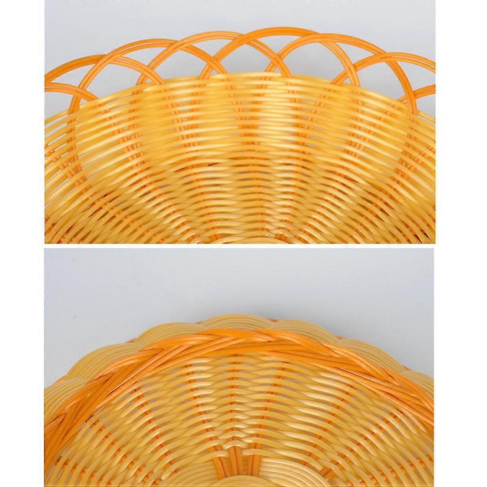 Bread Container Simulate Rattan Basket for Storage 2Pcs